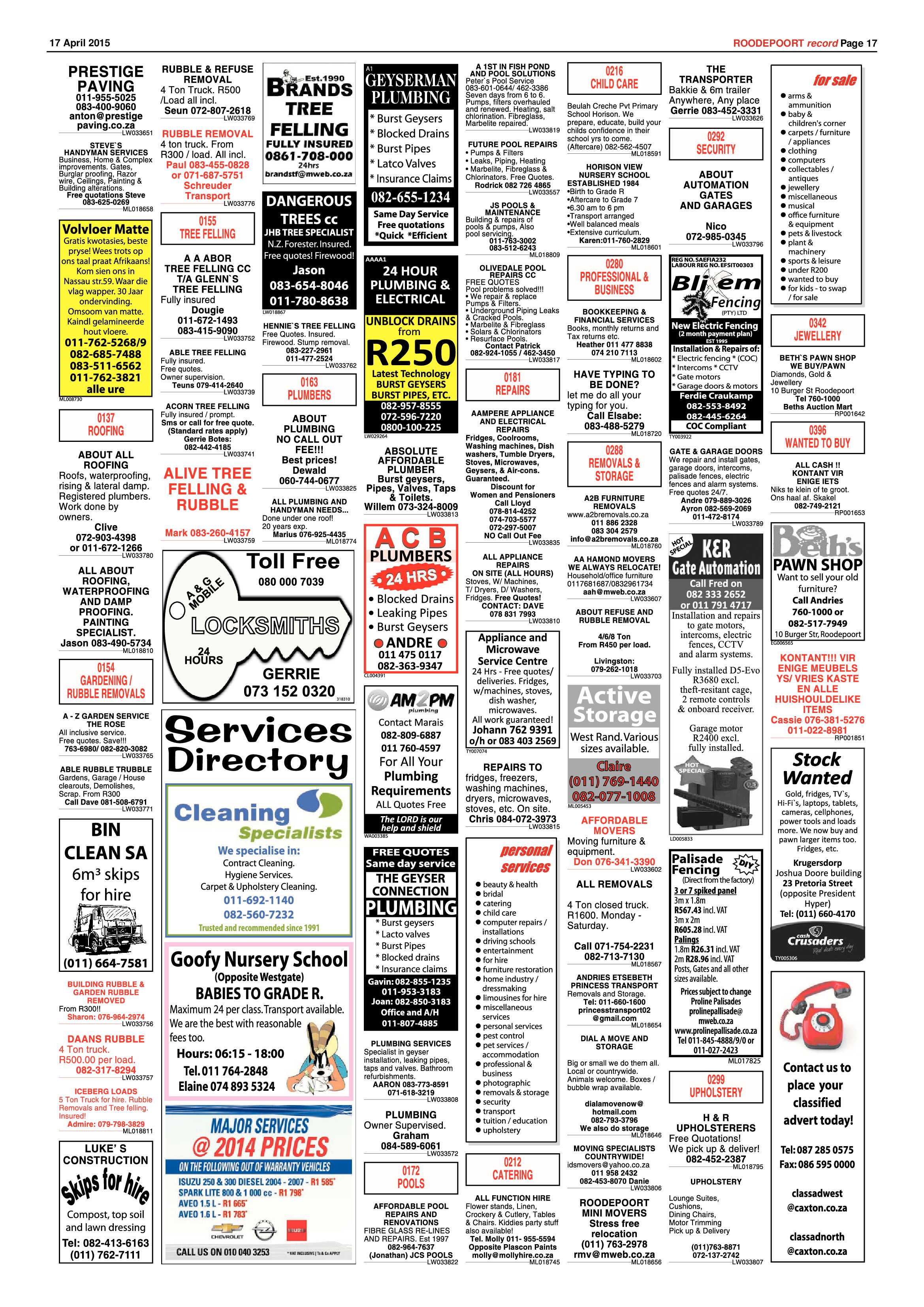Roodepoort Record 17 April 2015 page 17
