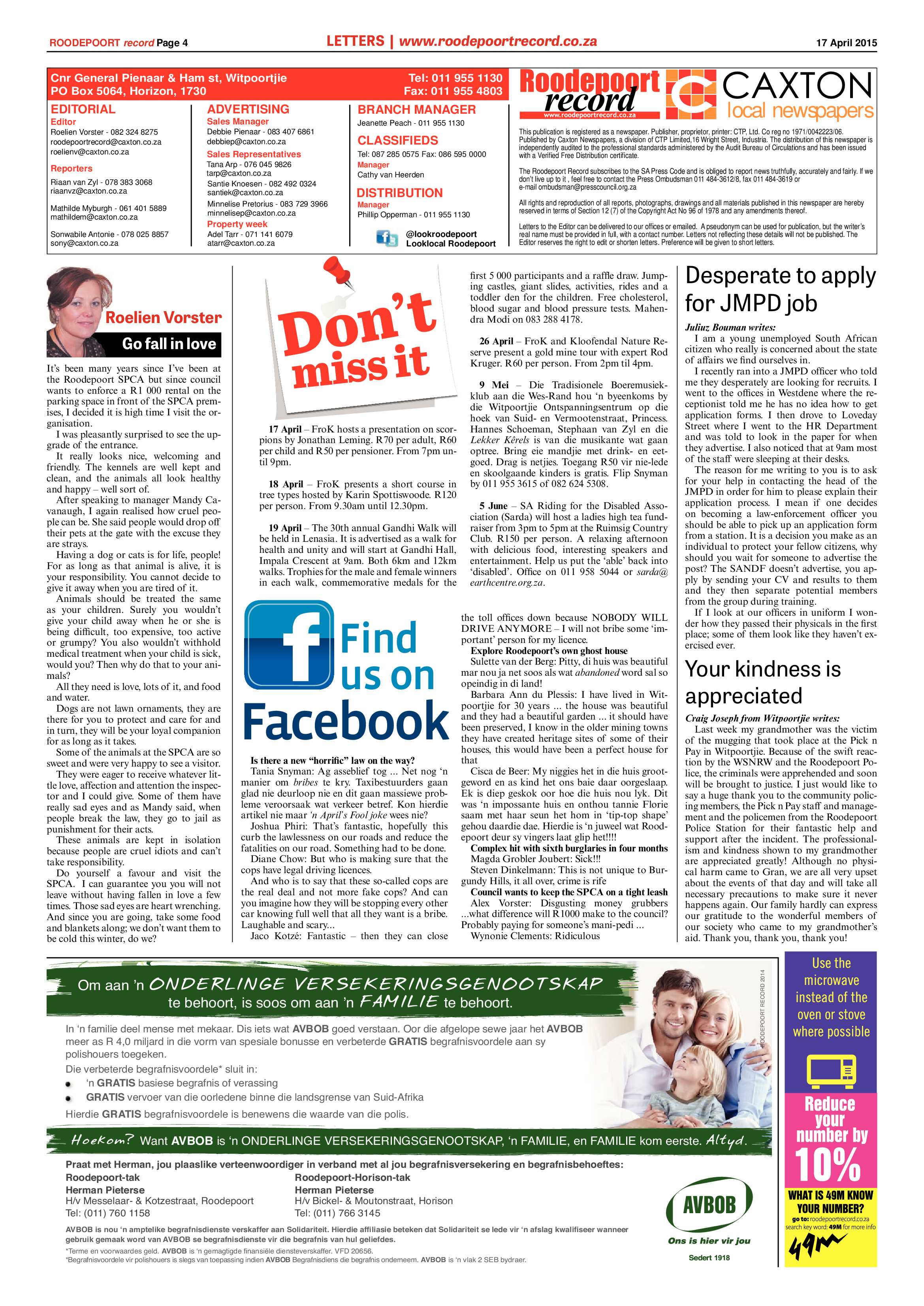 Roodepoort Record 17 April 2015 page 4