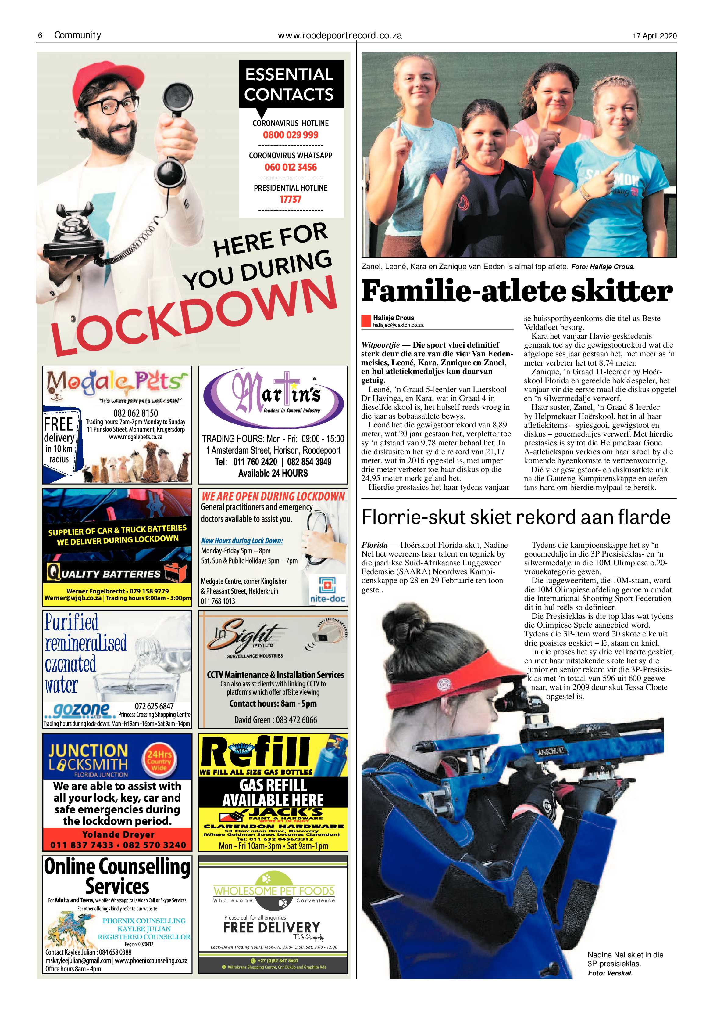 Roodepoort Record 17 April 2020 page 6