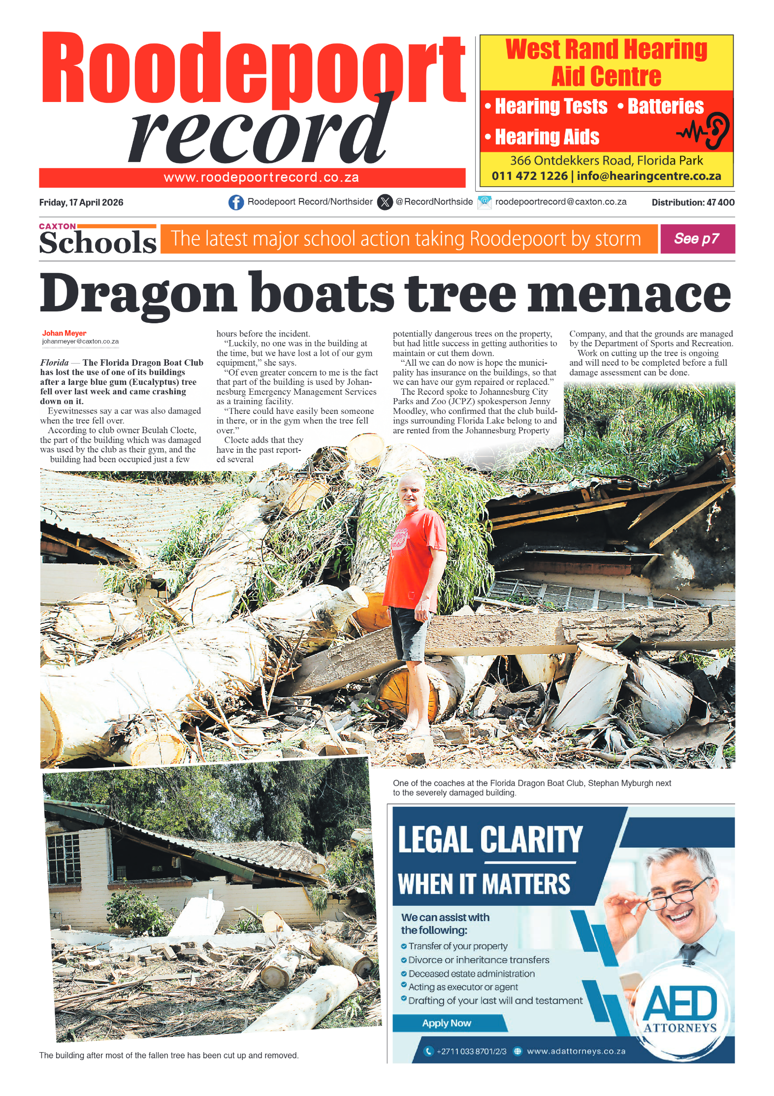 Roodepoort Record 17 April 2026 page 1