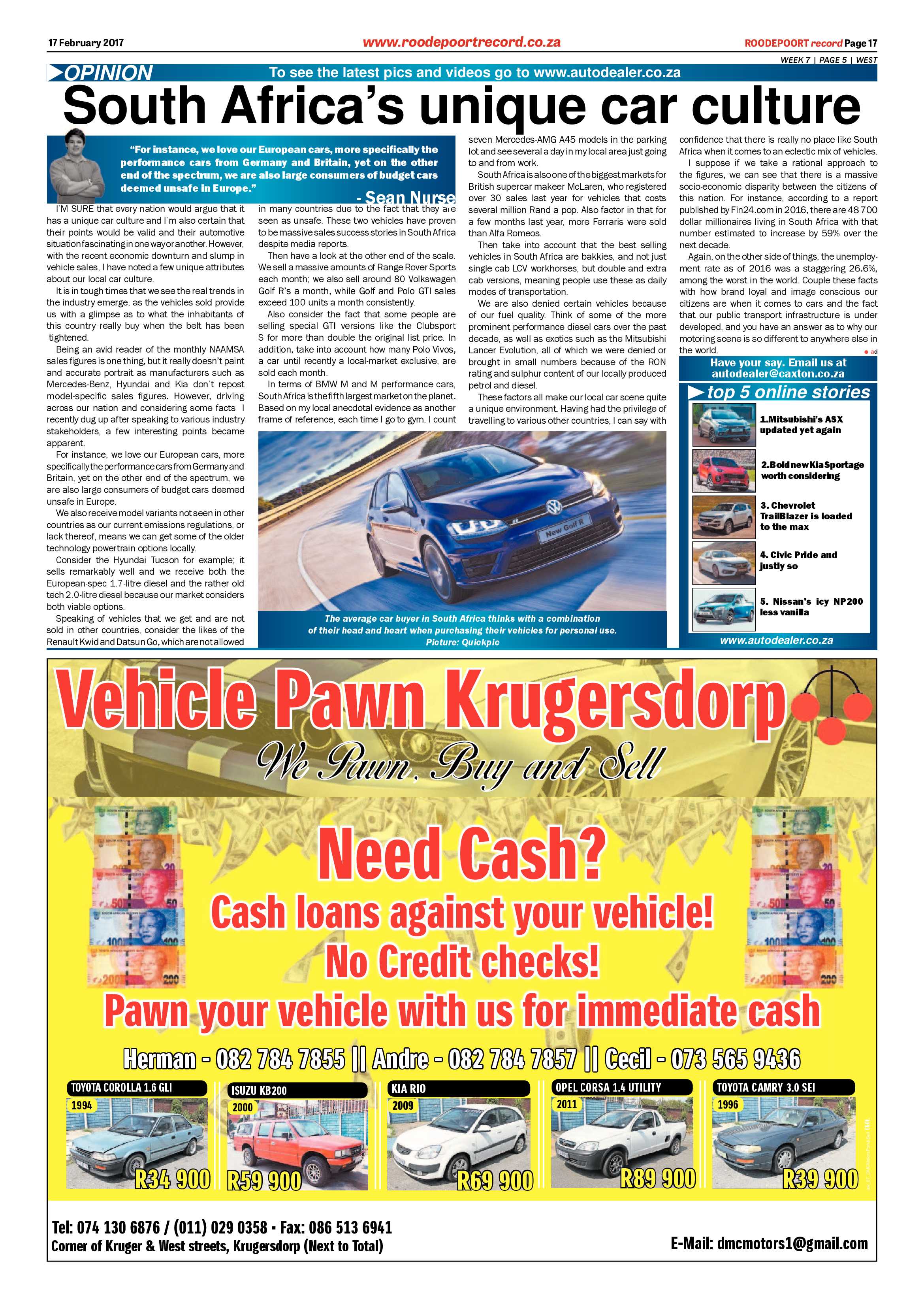 Roodepoort Record 17 February 2017 page 17