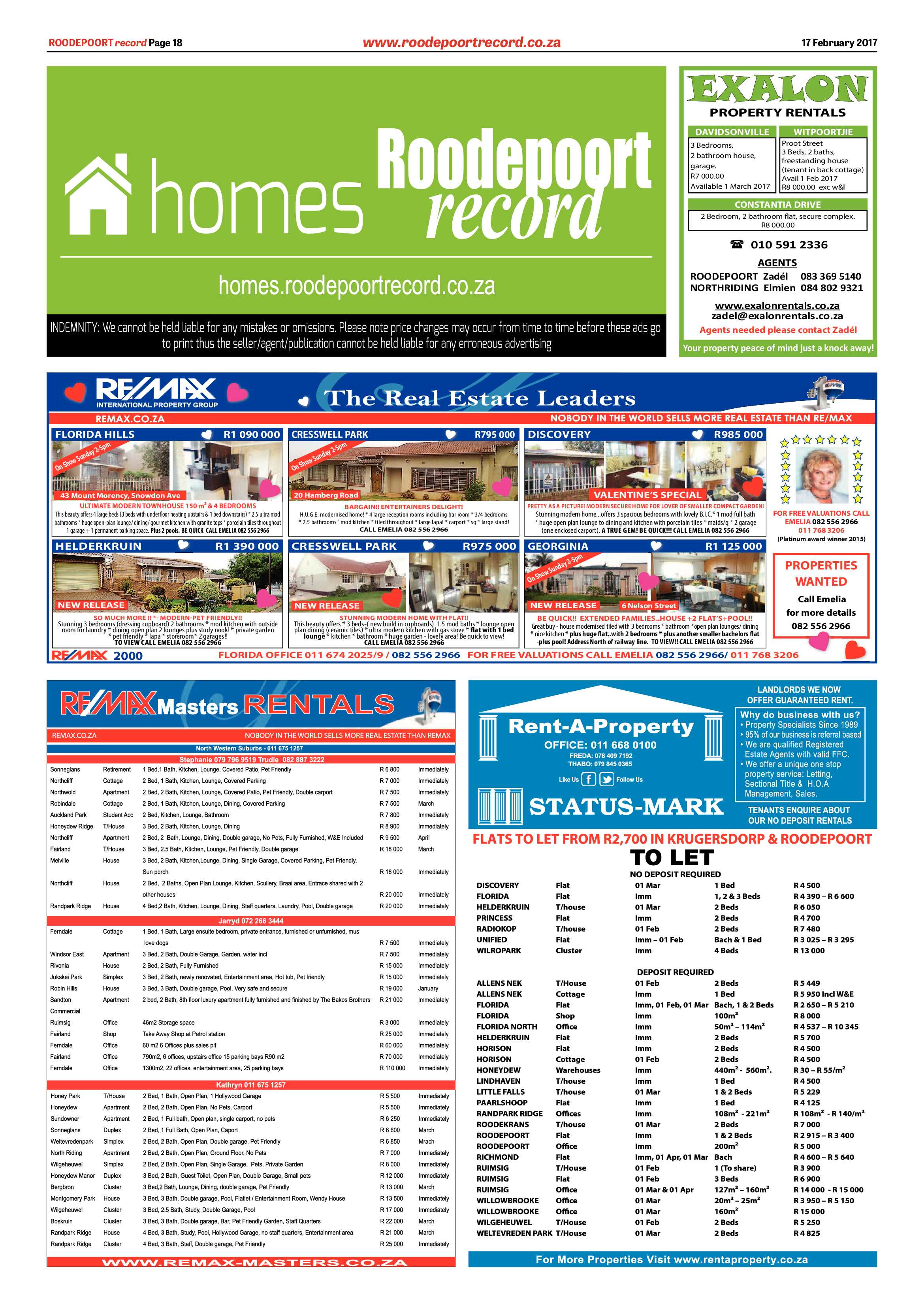 Roodepoort Record 17 February 2017 page 18