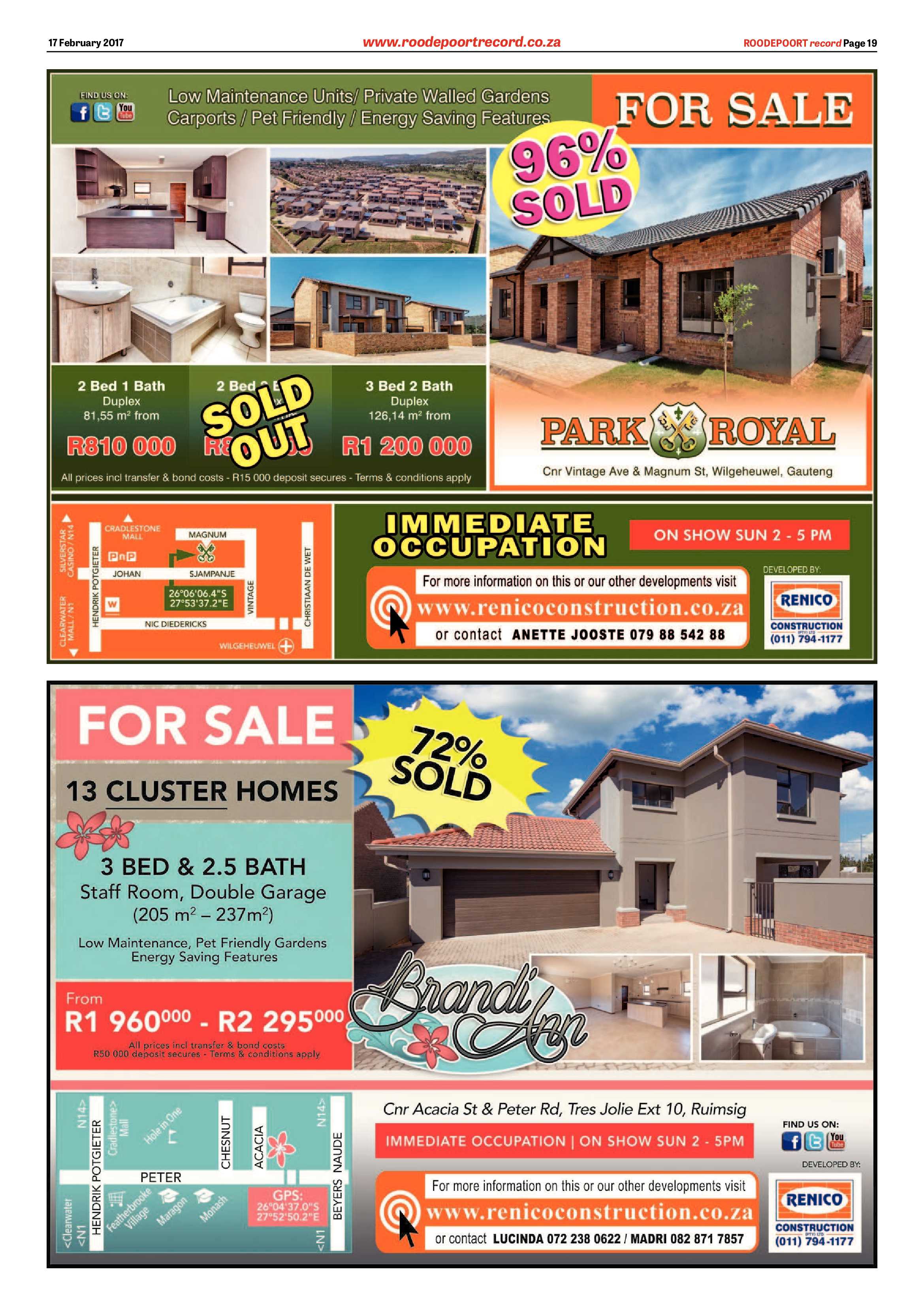 Roodepoort Record 17 February 2017 page 19