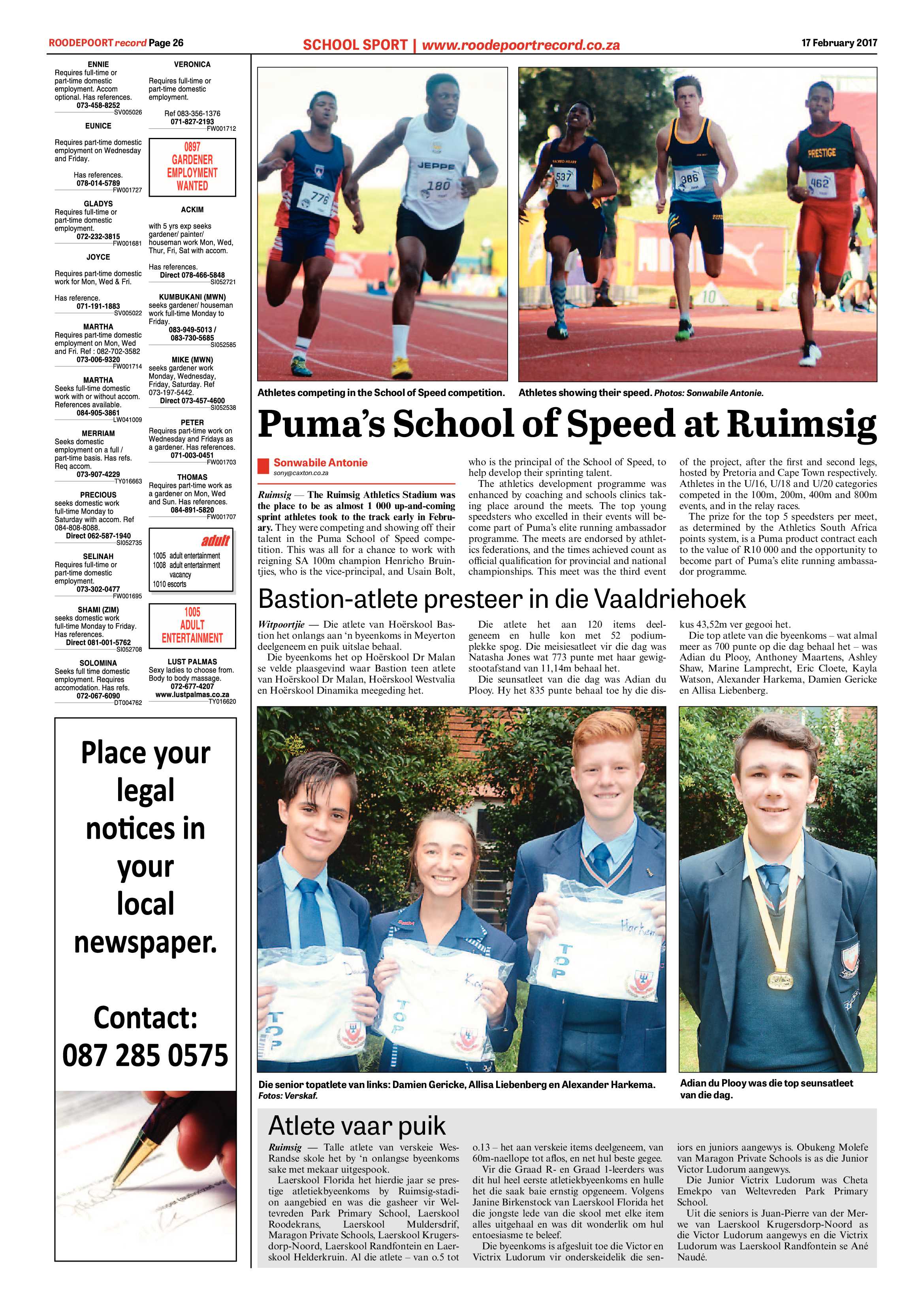 Roodepoort Record 17 February 2017 page 26