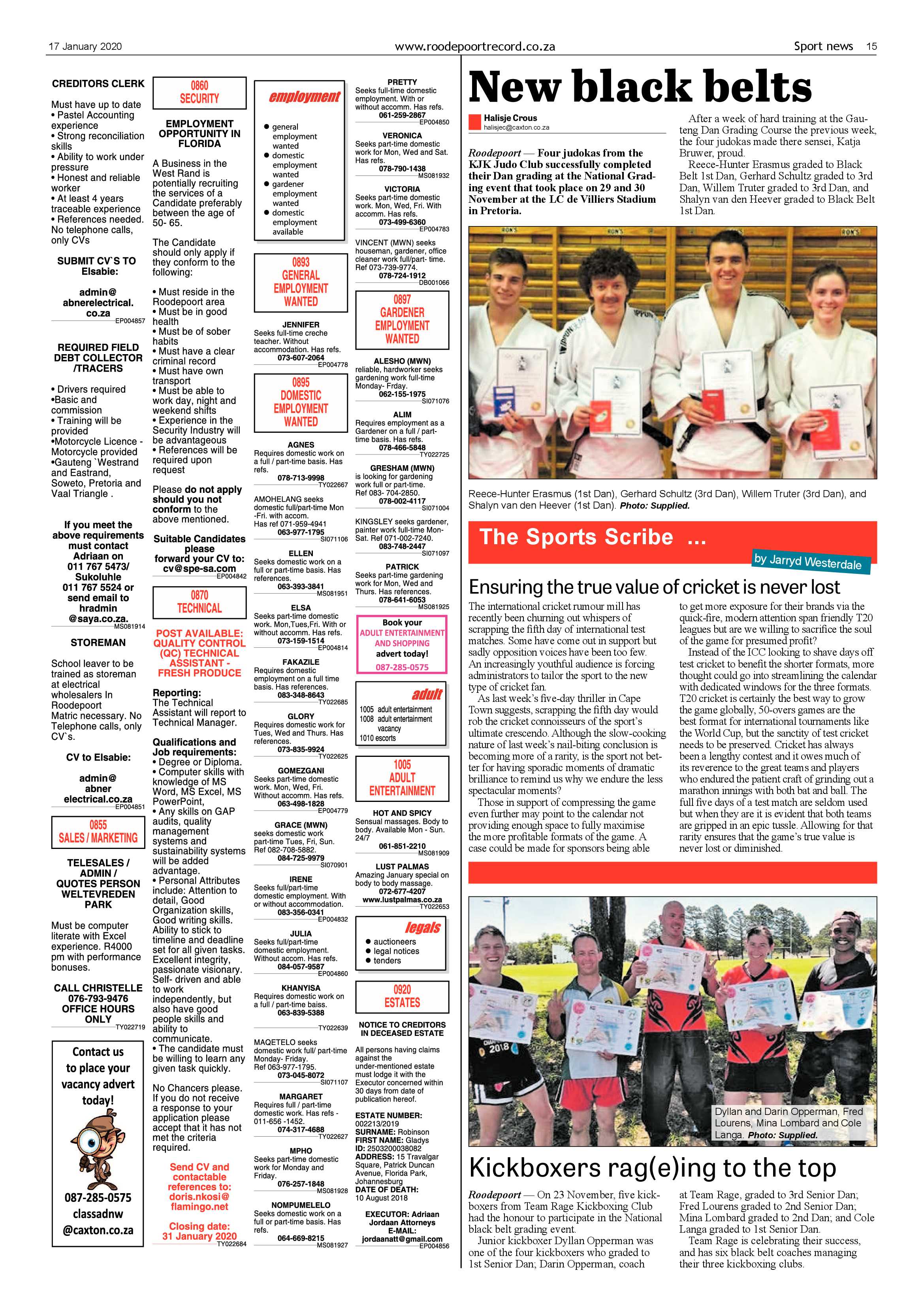 Roodepoort Record 17 January 2020 page 15