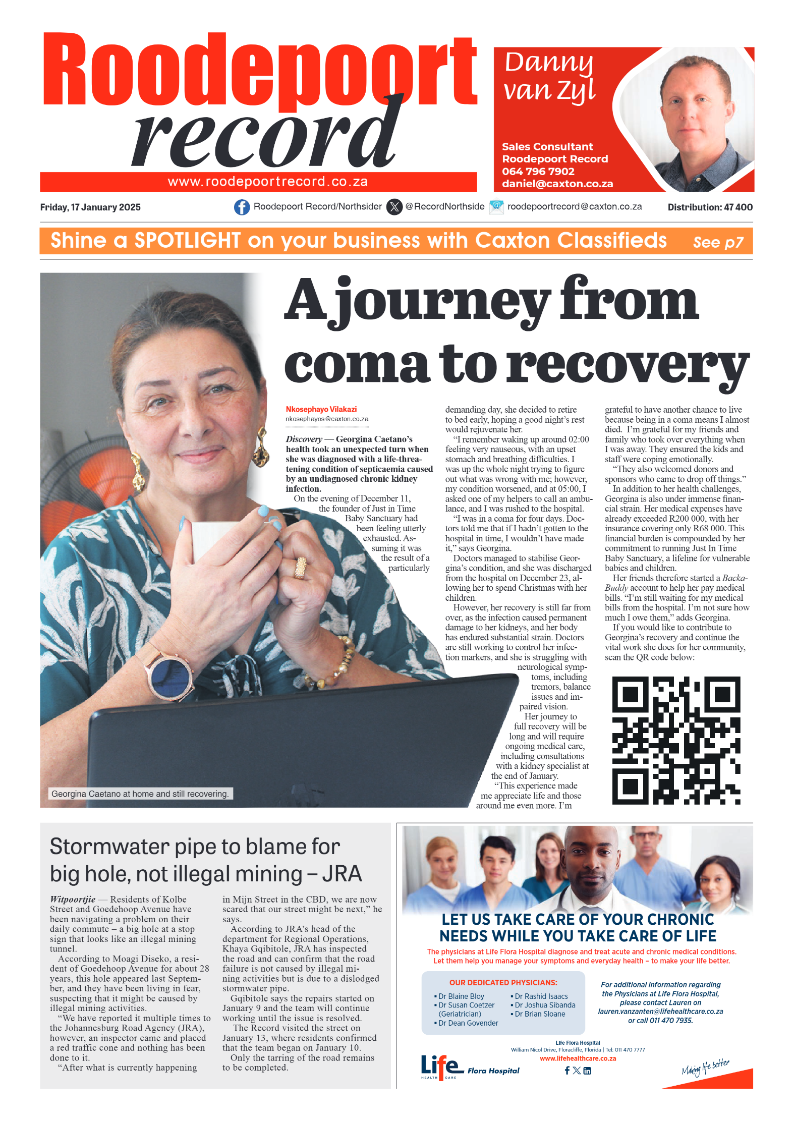 Roodepoort Record 17 January 2025 page 1