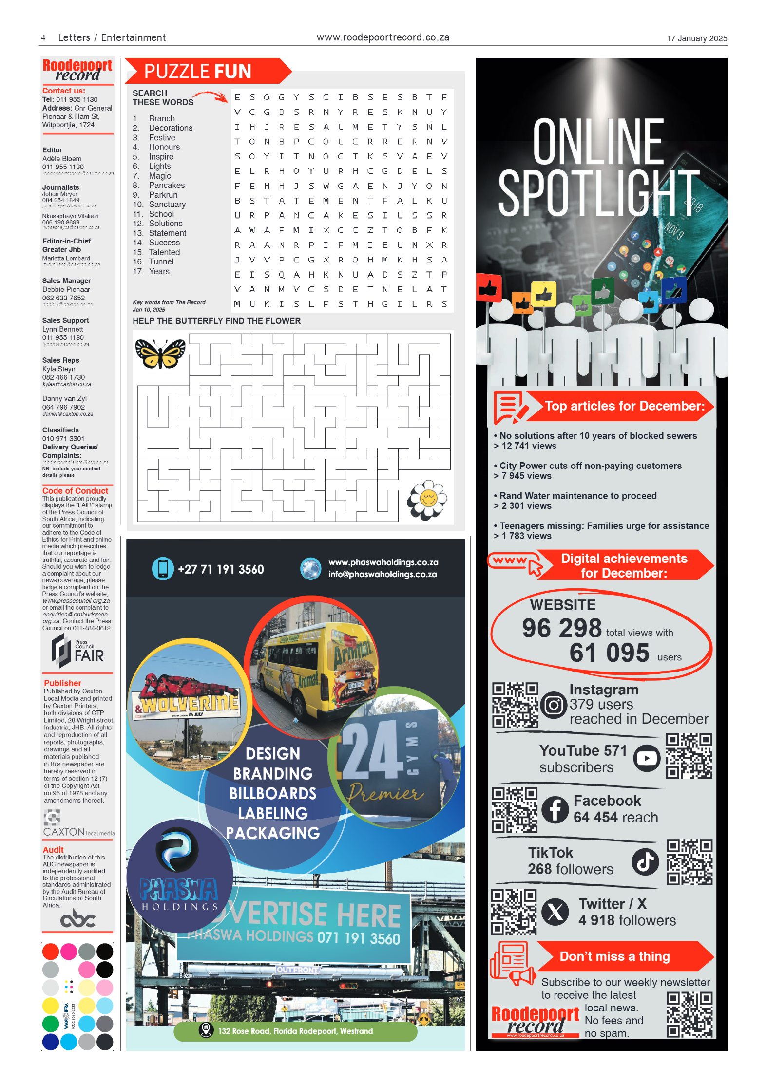 Roodepoort Record 17 January 2025 page 4