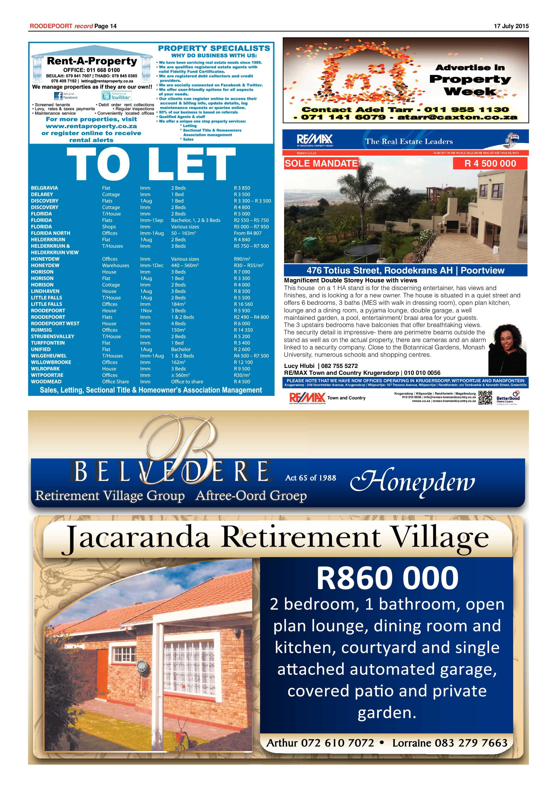 Roodepoort Record 17 July 2015 page 14