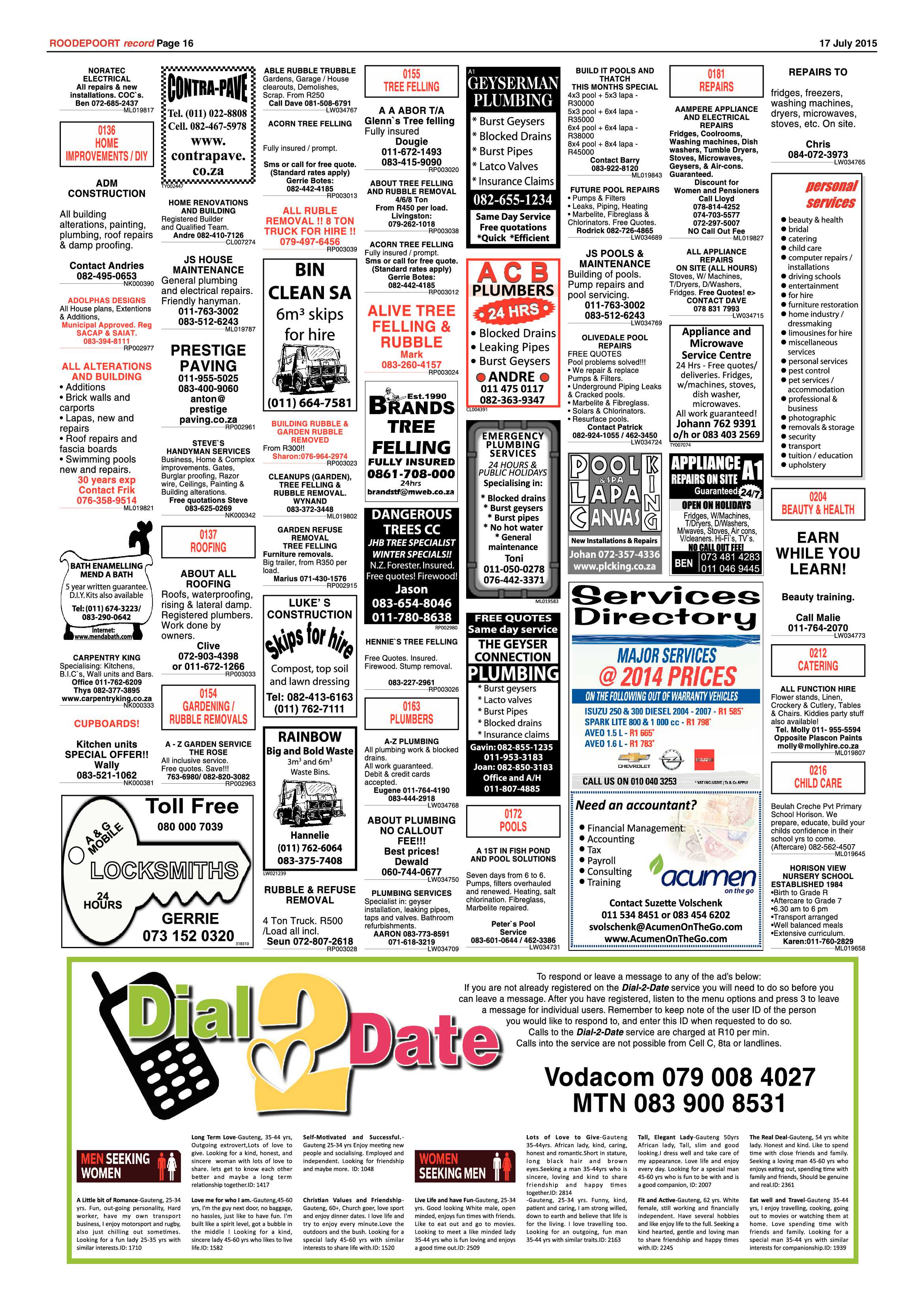 Roodepoort Record 17 July 2015 page 16