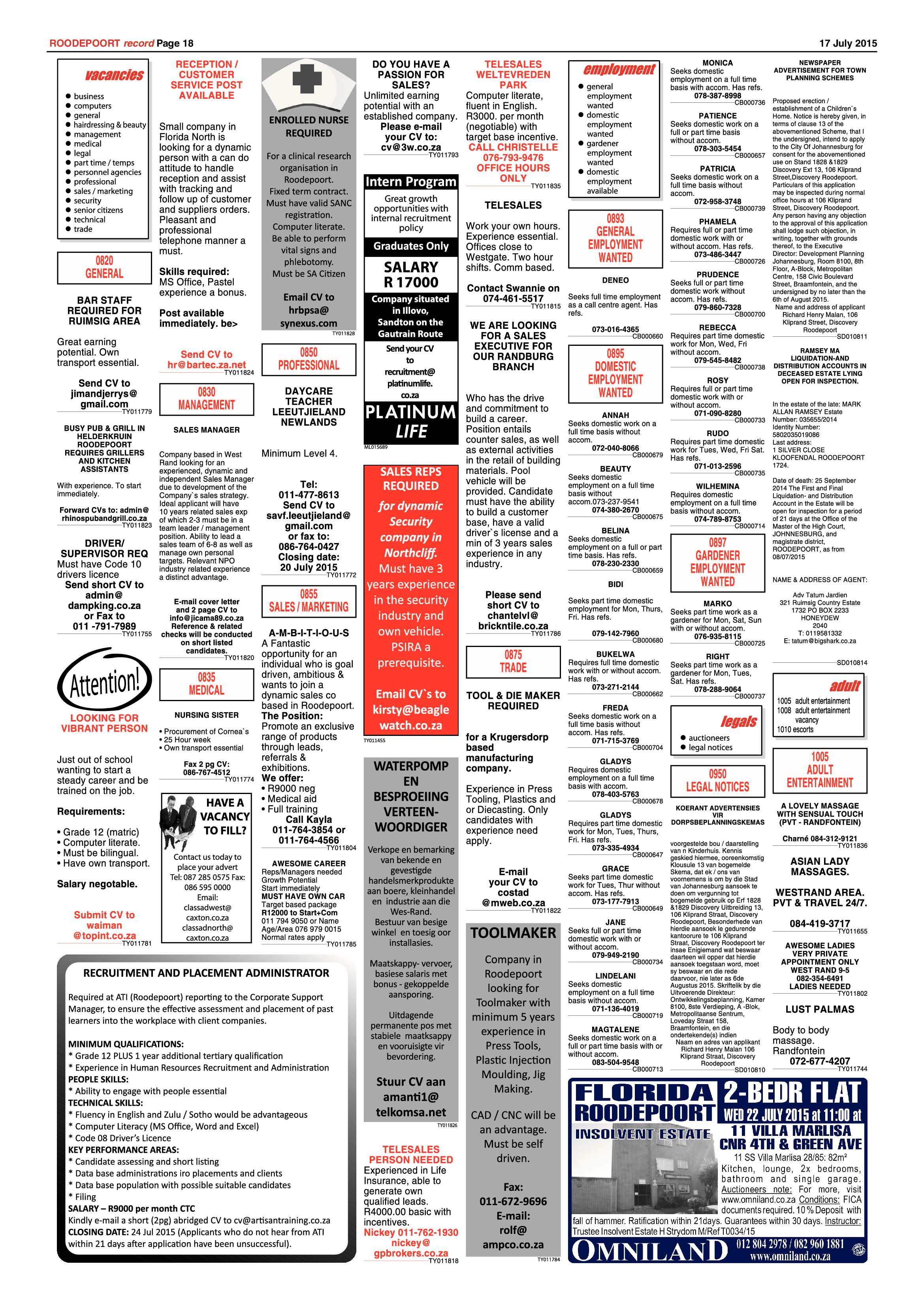 Roodepoort Record 17 July 2015 page 18