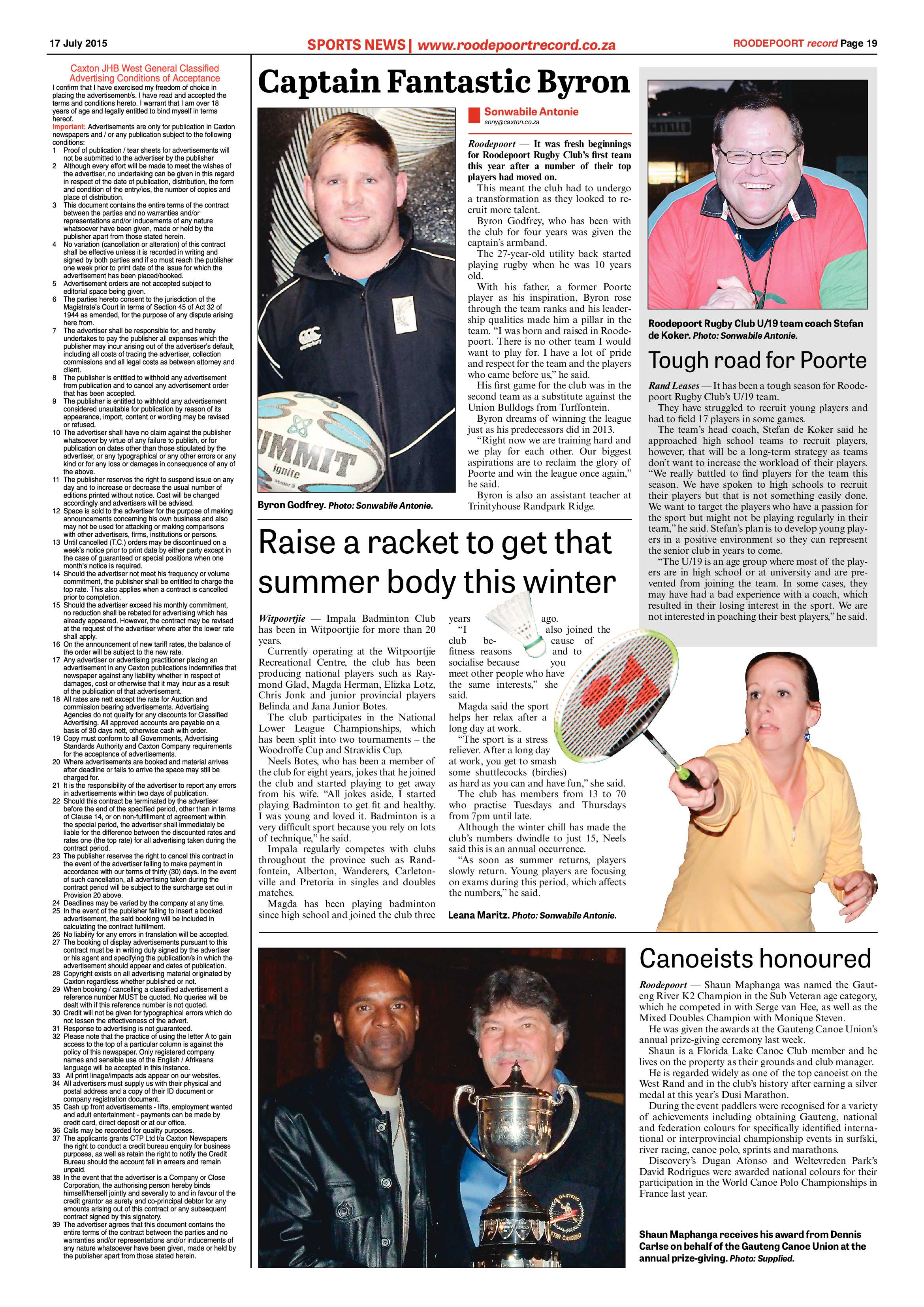 Roodepoort Record 17 July 2015 page 19