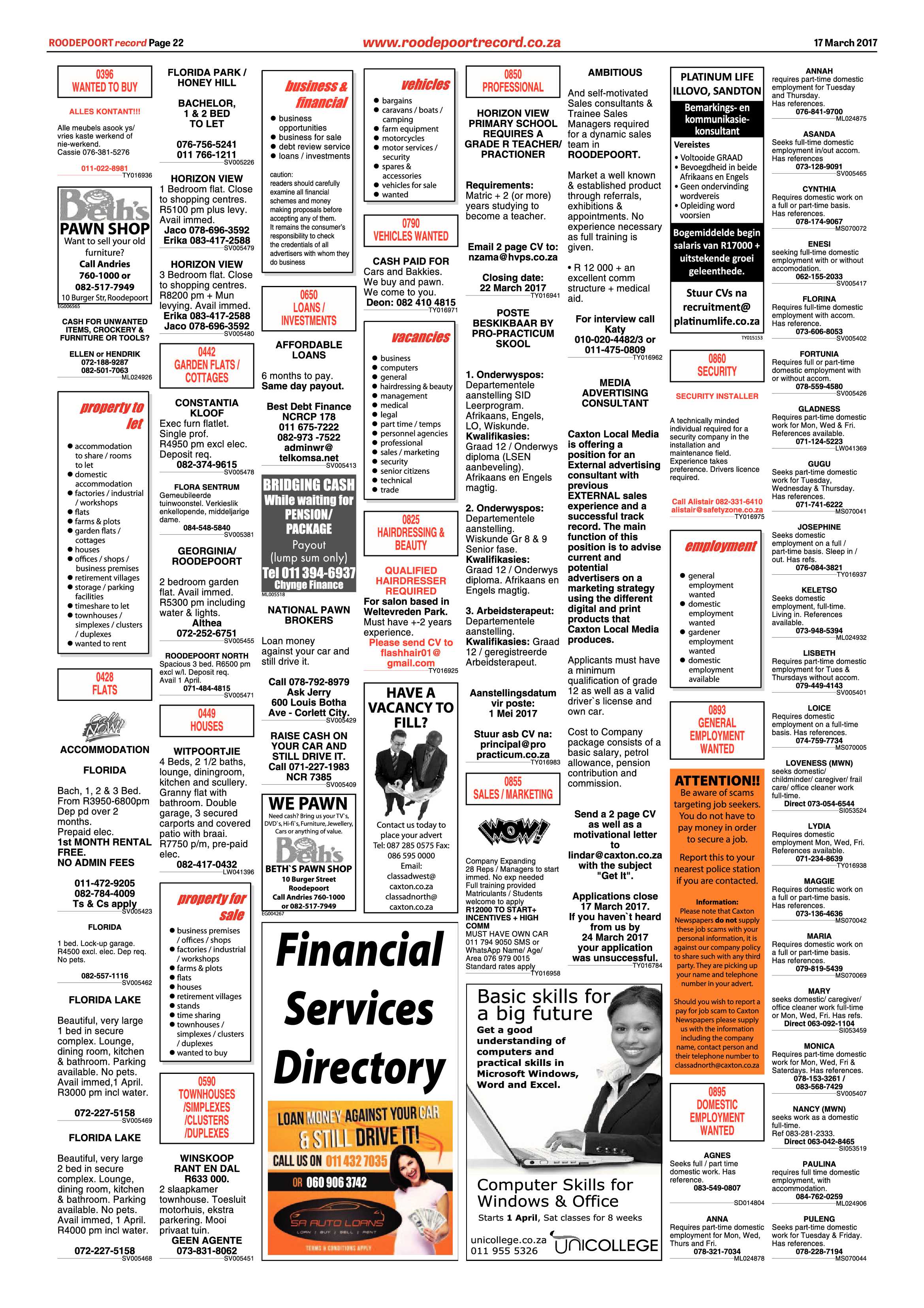 Roodepoort Record 17 March 2017 page 22