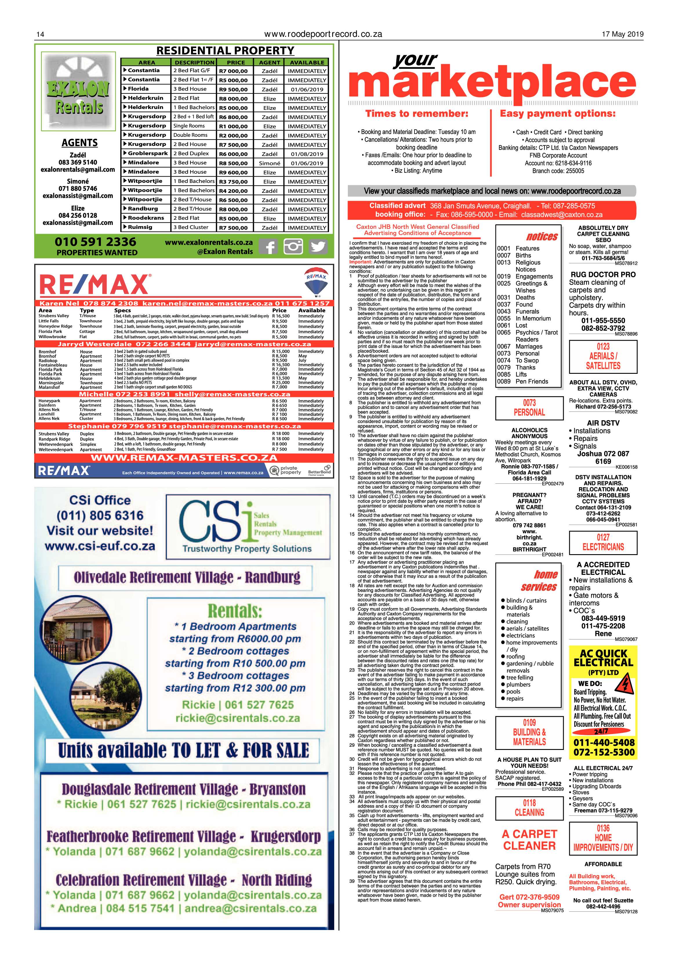 Roodepoort Record 17 May 2019 page 14