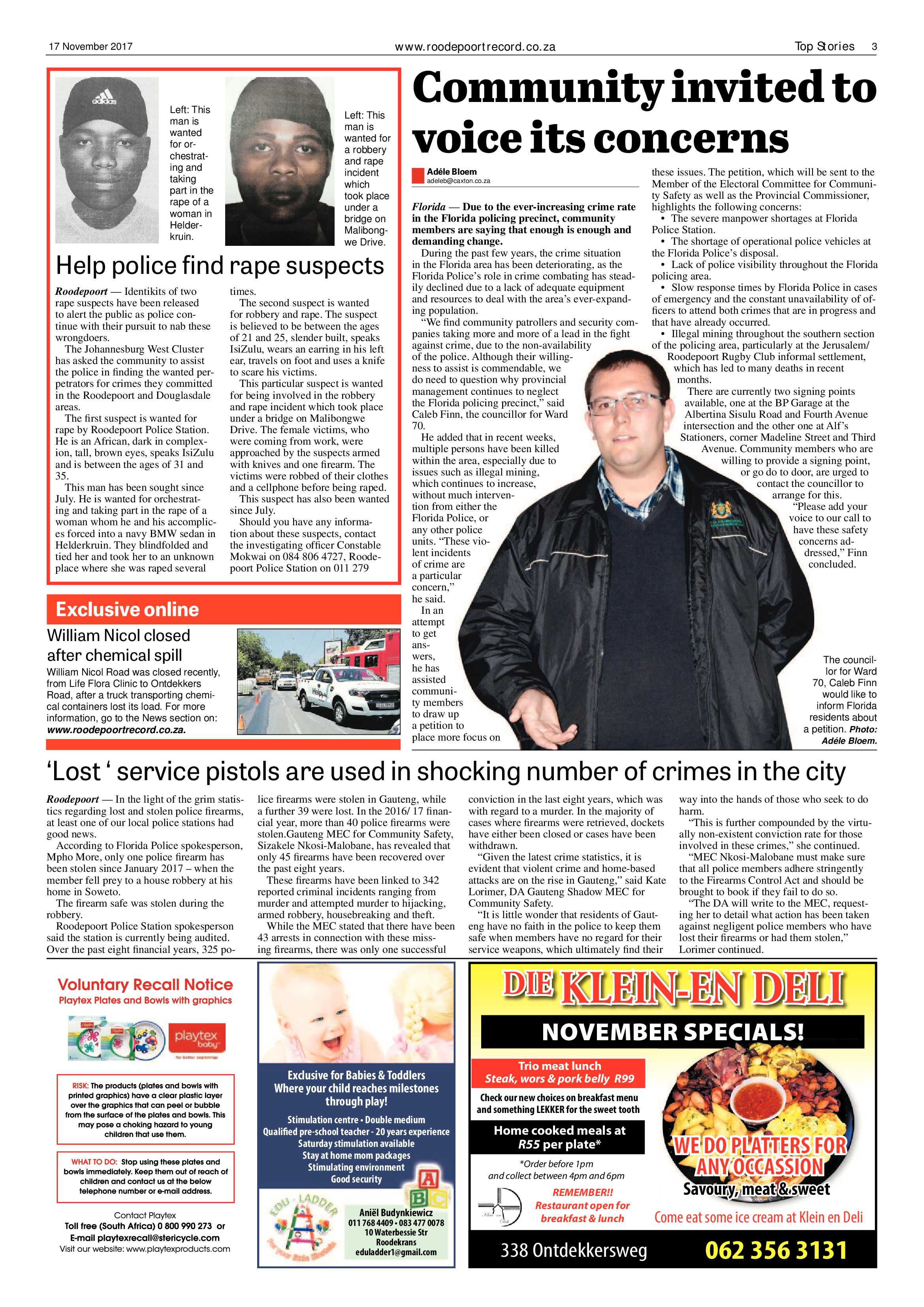 Roodepoort Record 17 November 2017 page 3