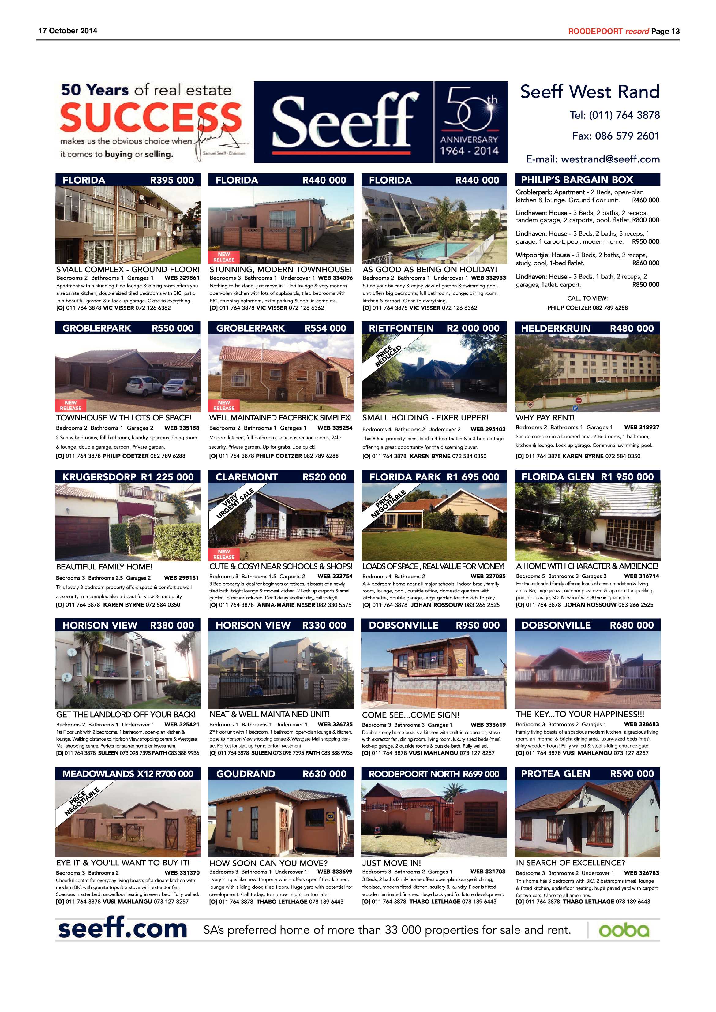 Roodepoort Record 17 October 2014 page 13