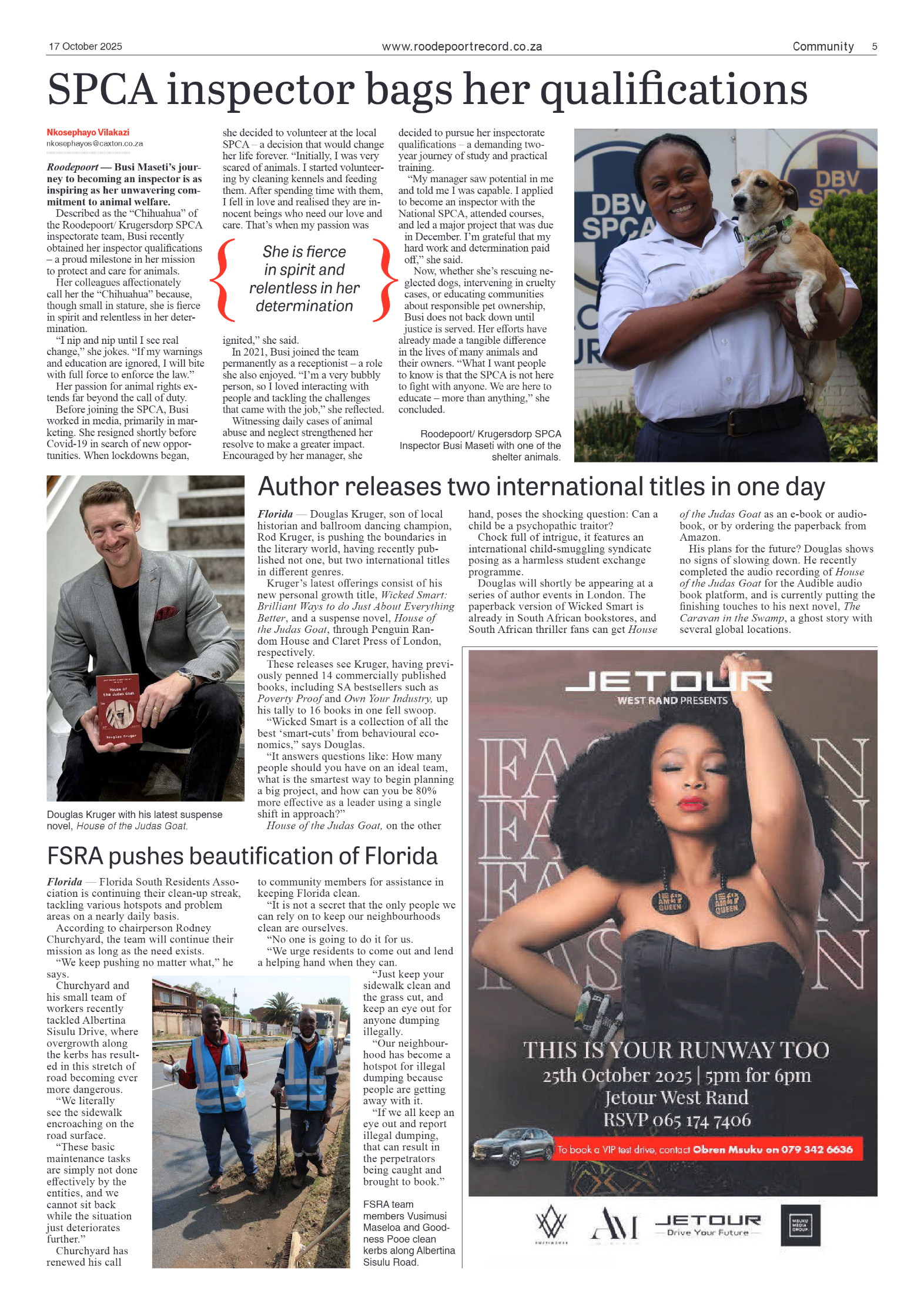 Roodepoort Record 17 October 2025 page 5