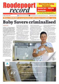 Roodepoort Record 17 October 2025