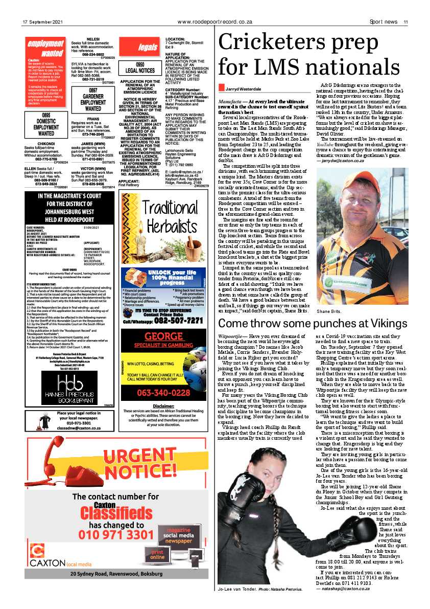 Roodepoort Record 17 September 2021 page 11