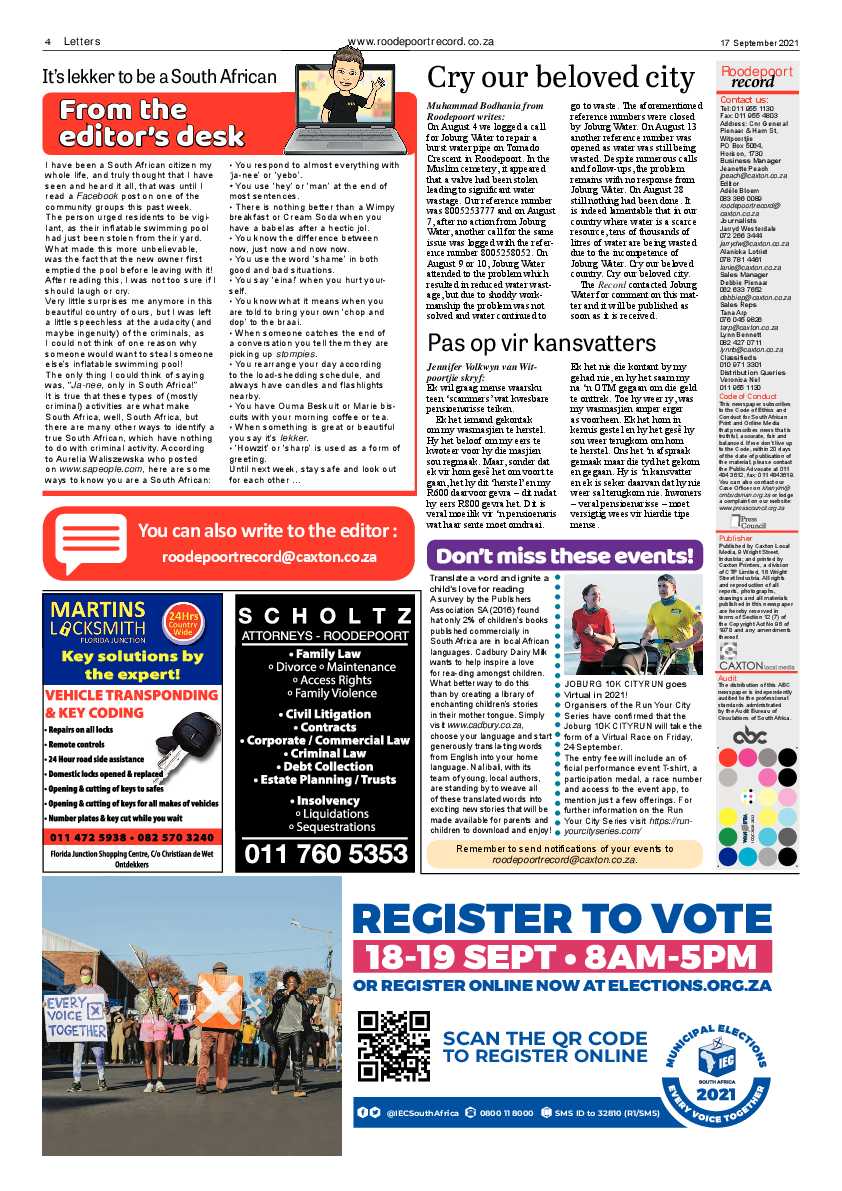 Roodepoort Record 17 September 2021 page 4