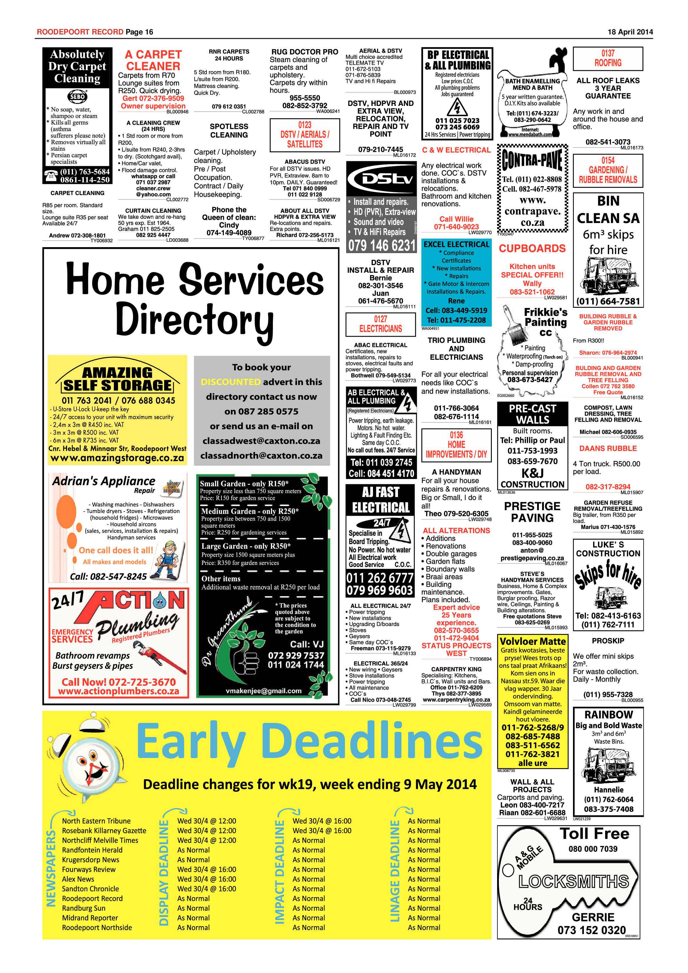 Roodepoort Record 18 April 2014 page 16