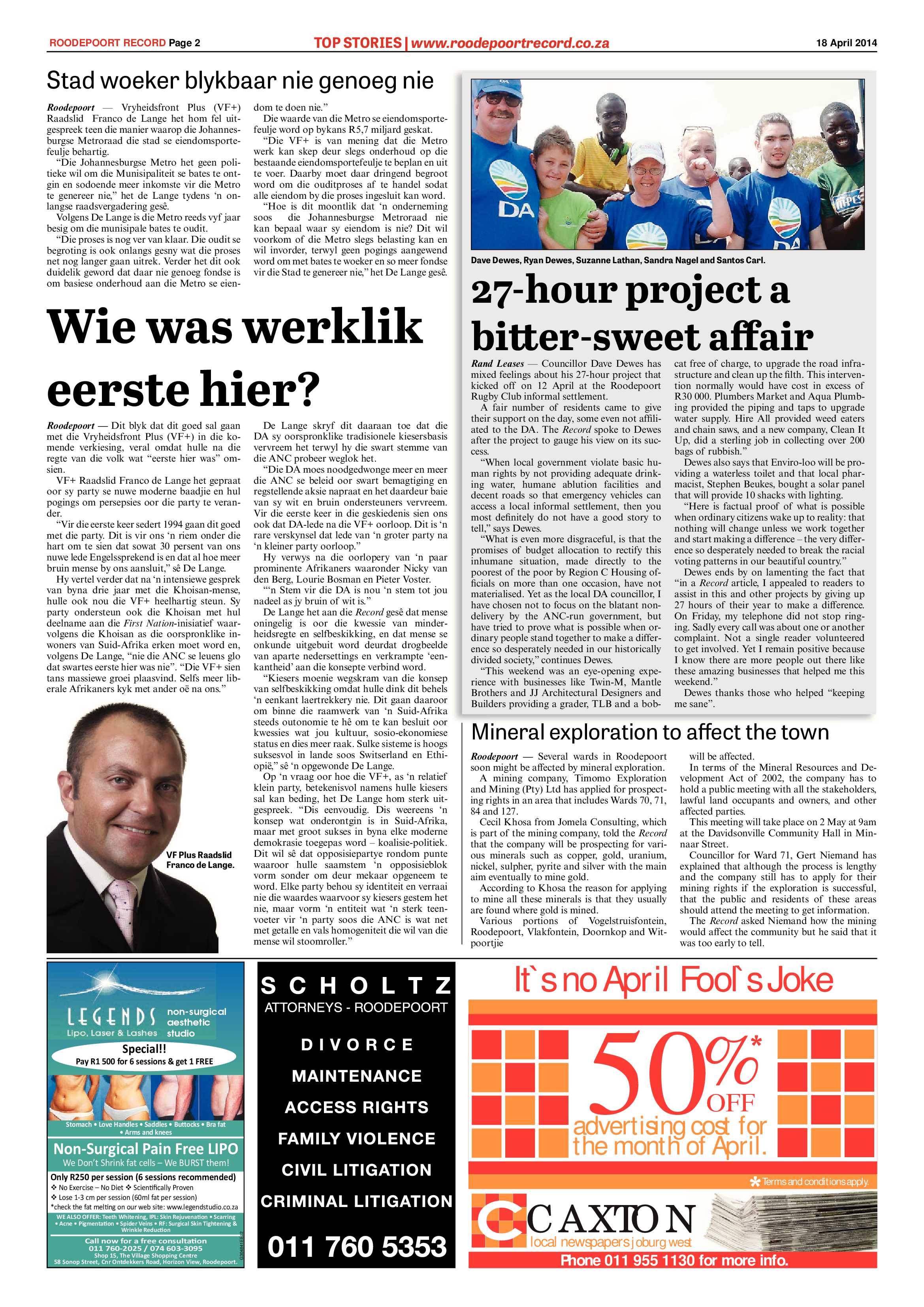 Roodepoort Record 18 April 2014 page 2