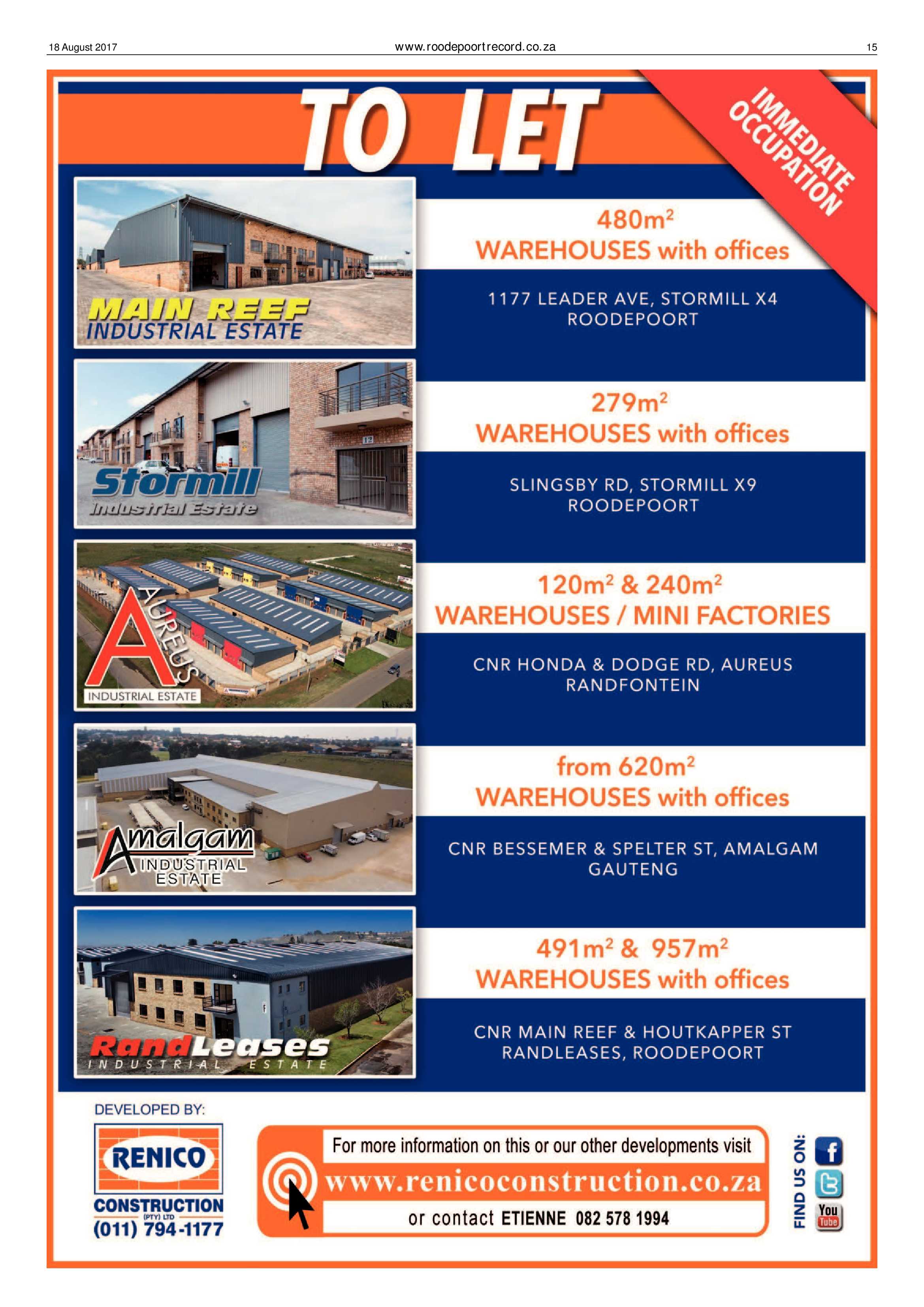 Roodepoort Record 18 August 2017 page 15