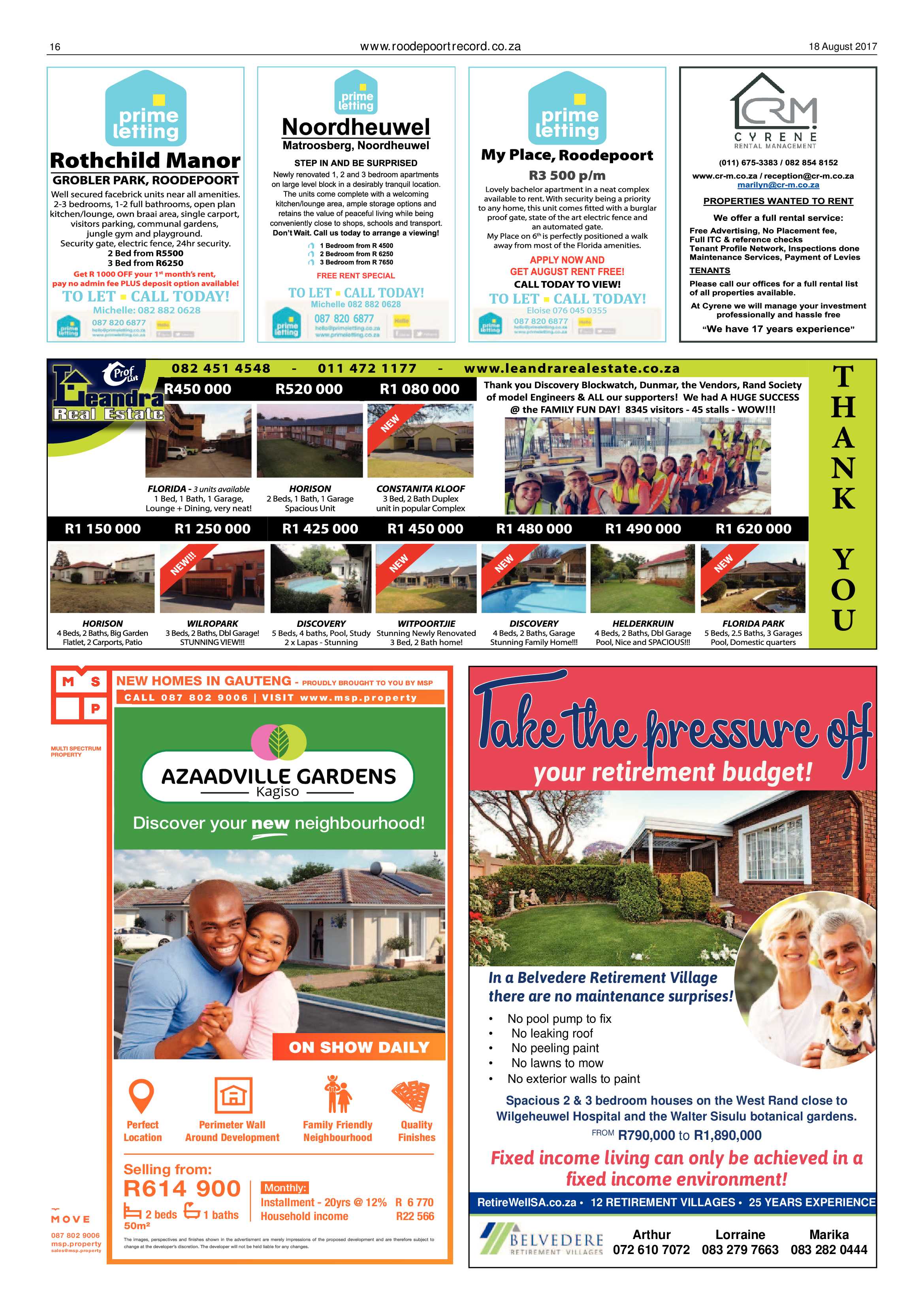 Roodepoort Record 18 August 2017 page 16