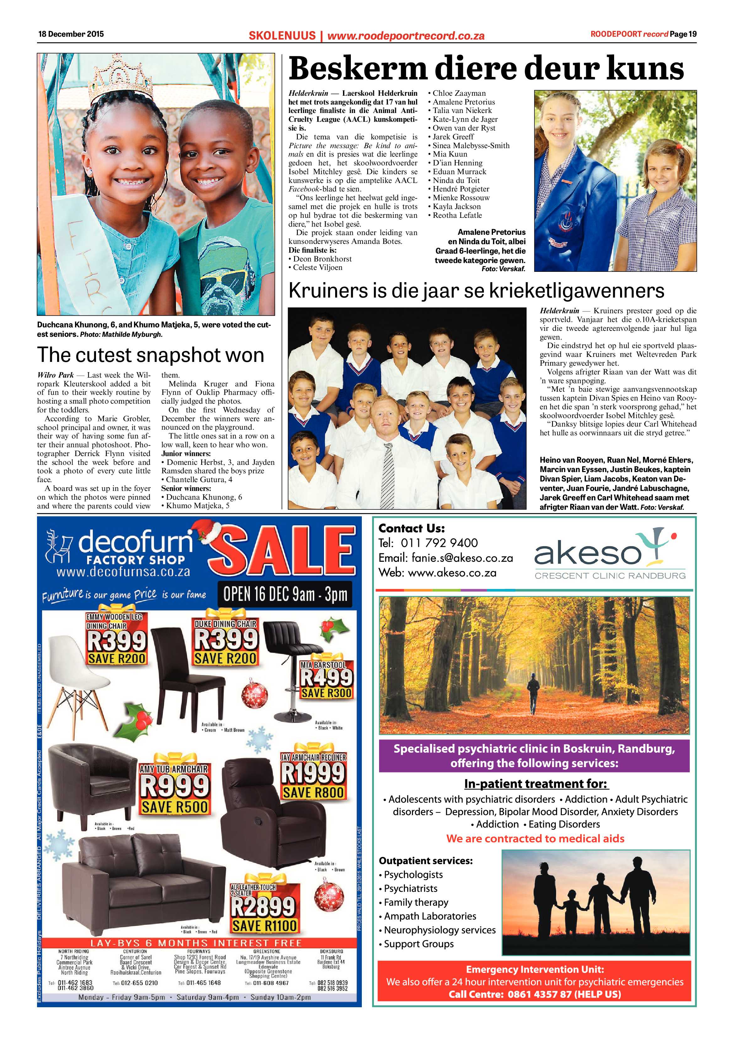 Roodepoort Record 18 December 2015 page 19