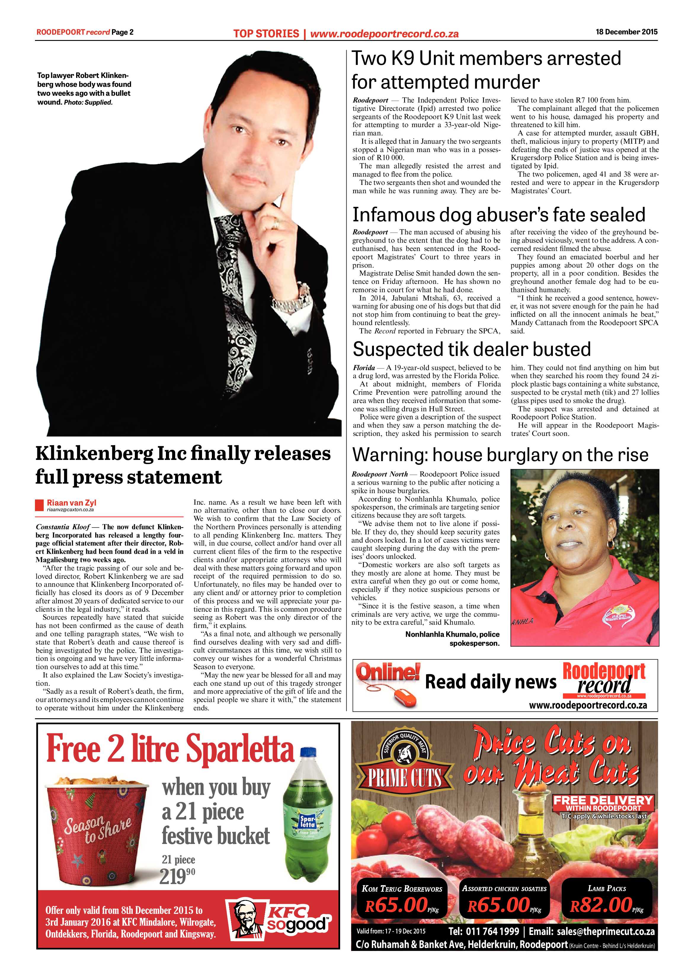Roodepoort Record 18 December 2015 page 2