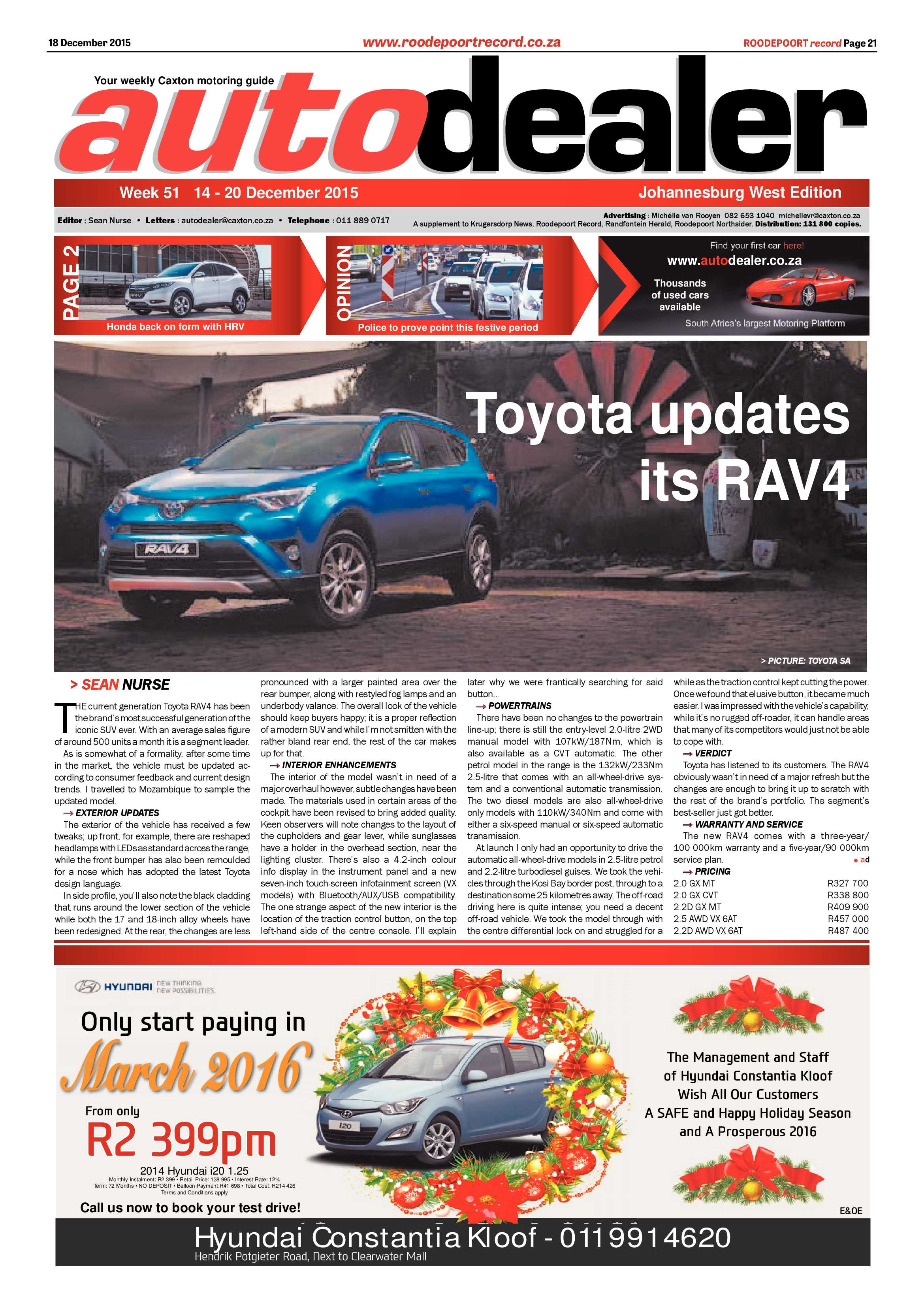 Roodepoort Record 18 December 2015 page 21