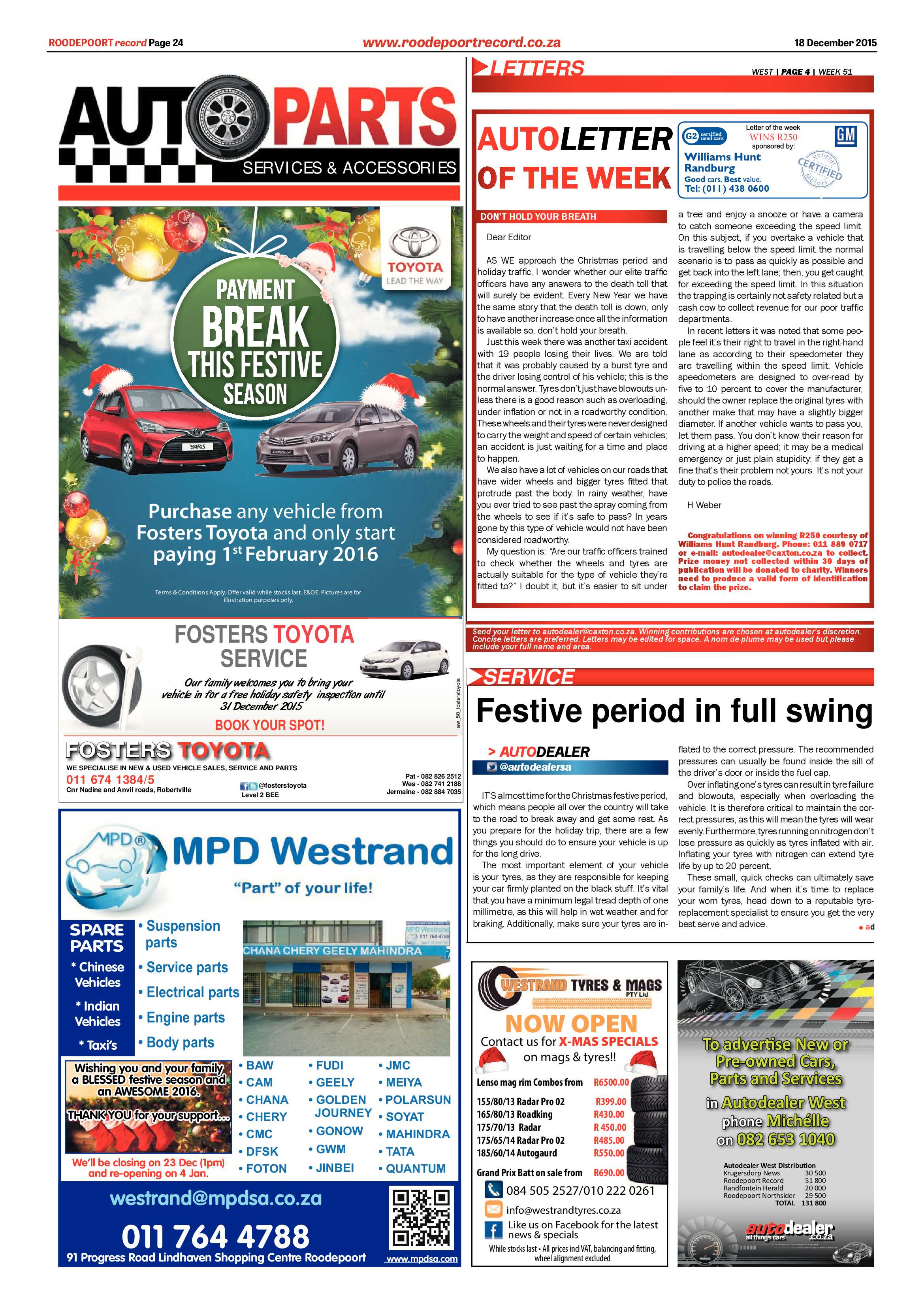 Roodepoort Record 18 December 2015 page 24