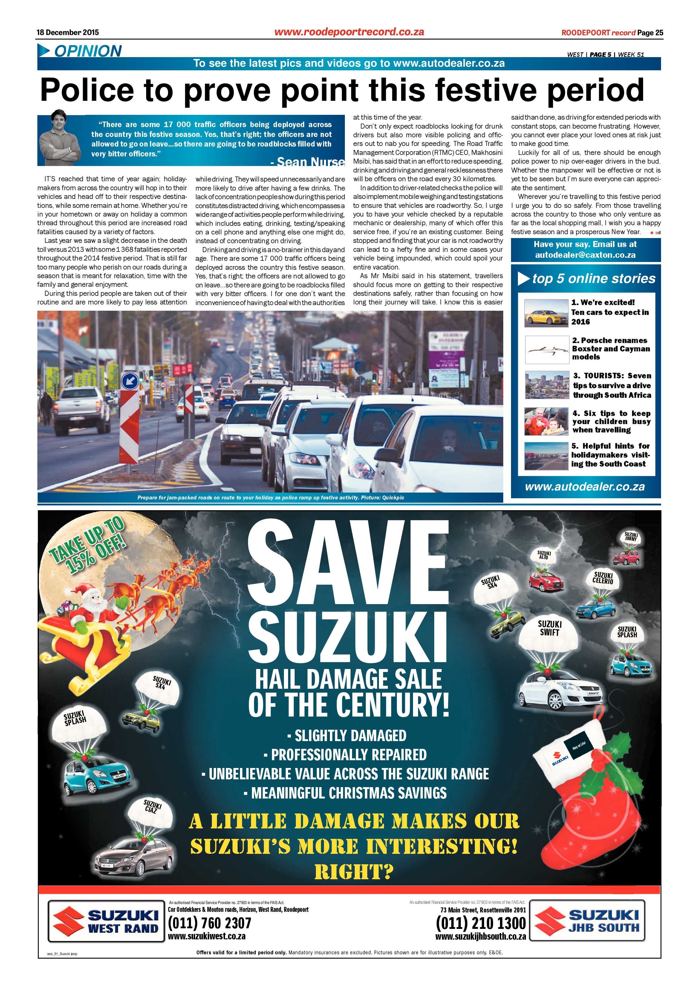 Roodepoort Record 18 December 2015 page 25