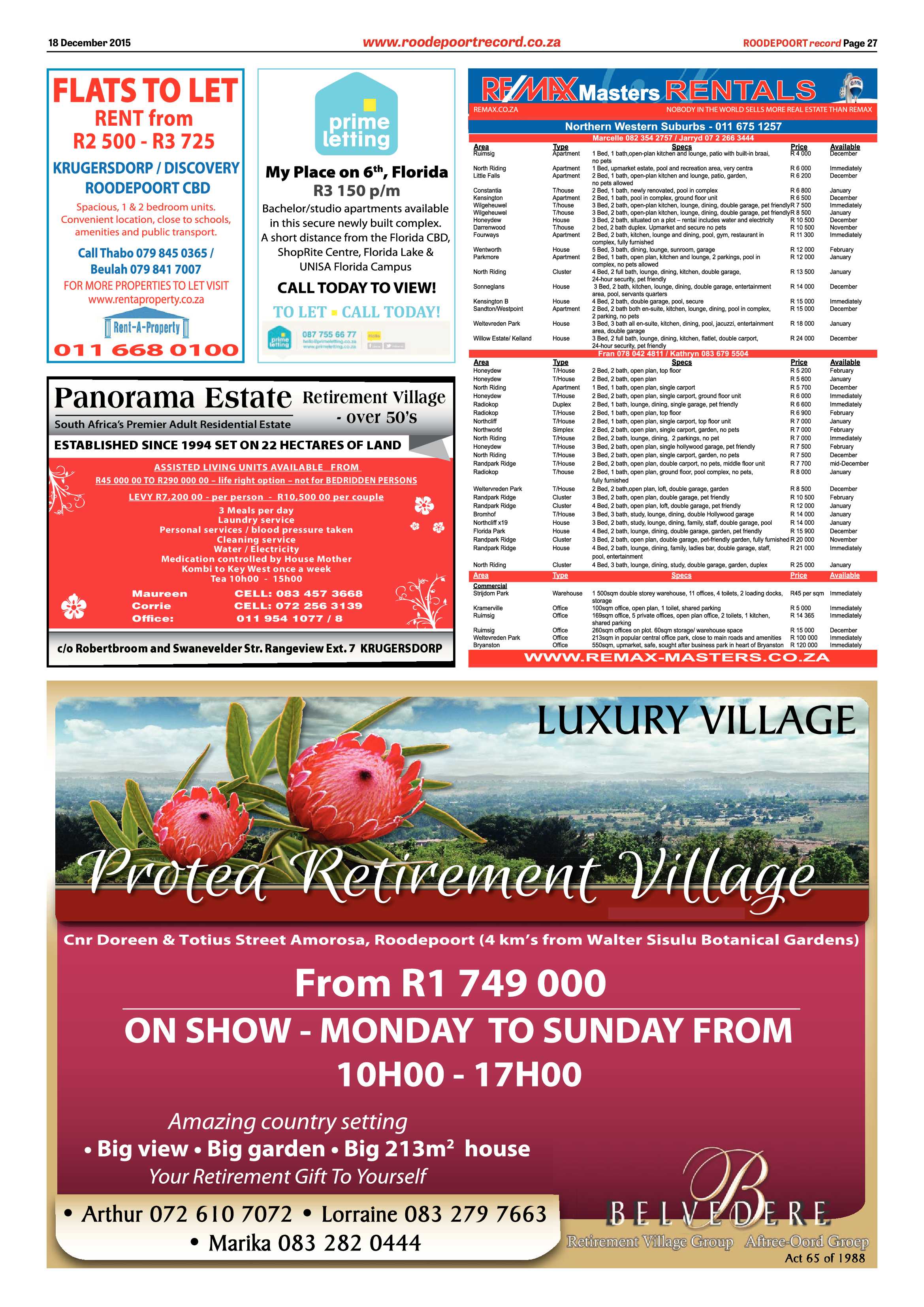 Roodepoort Record 18 December 2015 page 27