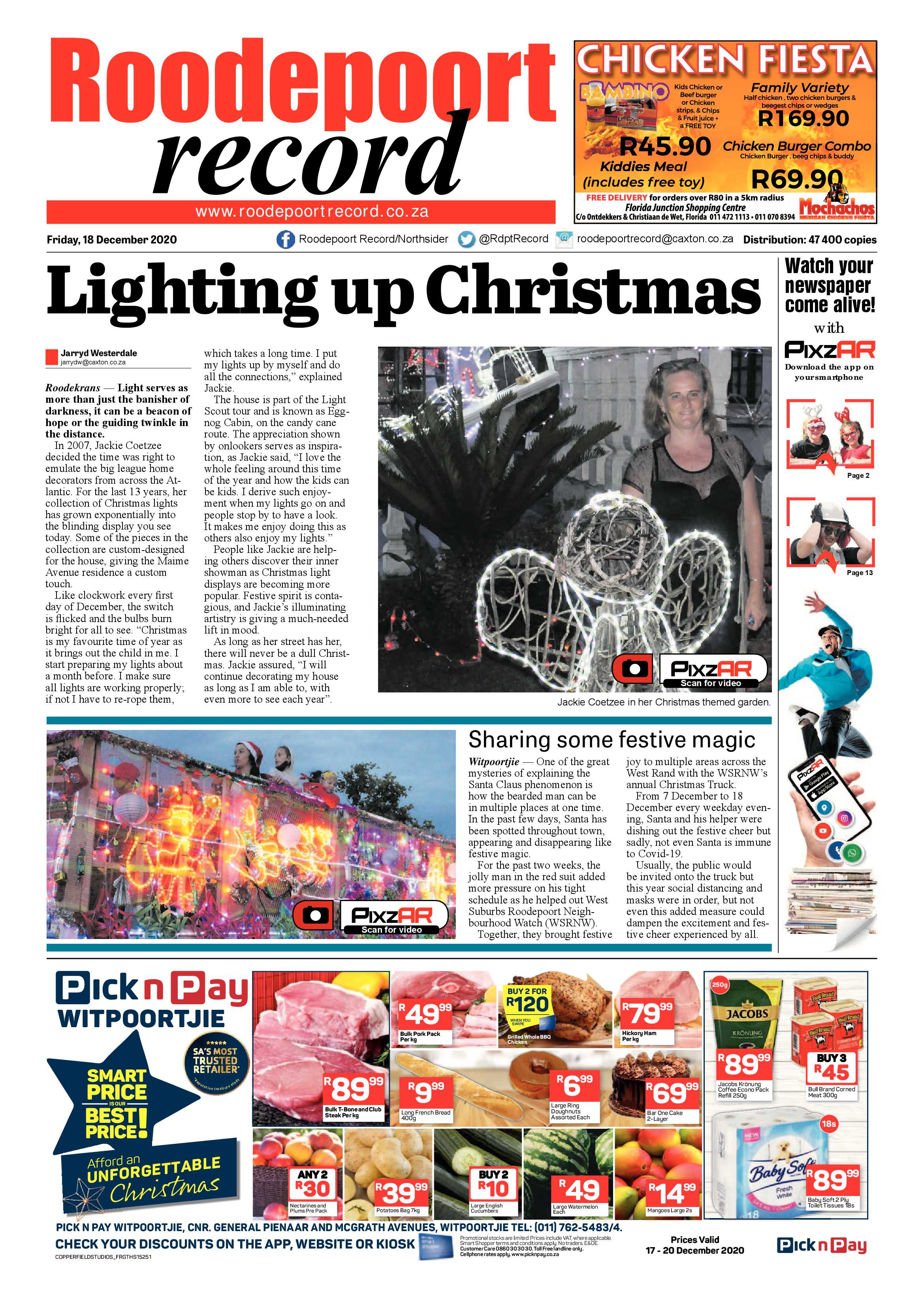 Roodepoort Record 18 December 2020 page 1