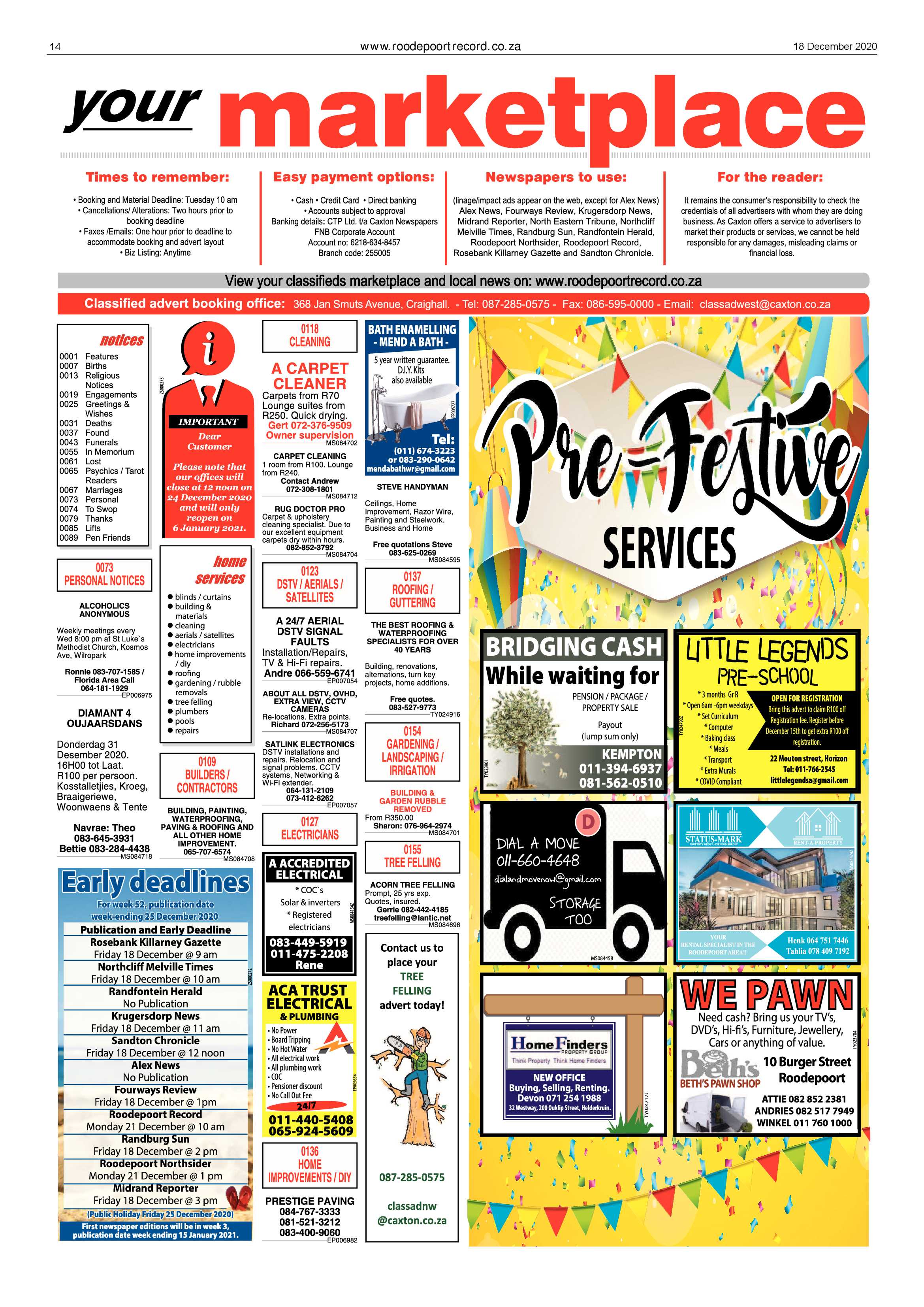 Roodepoort Record 18 December 2020 page 14