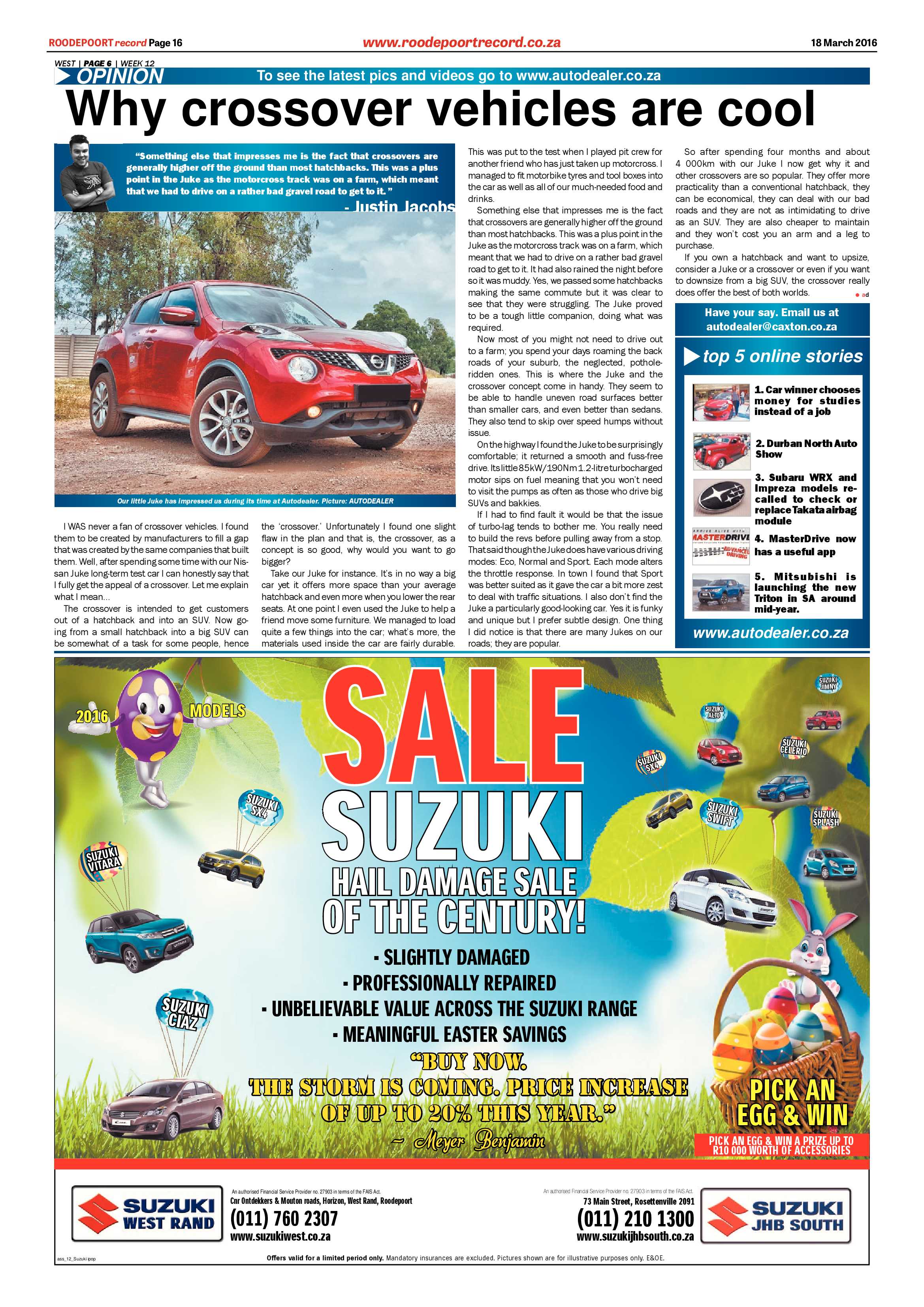 Roodepoort Record 18 March 2016 page 16