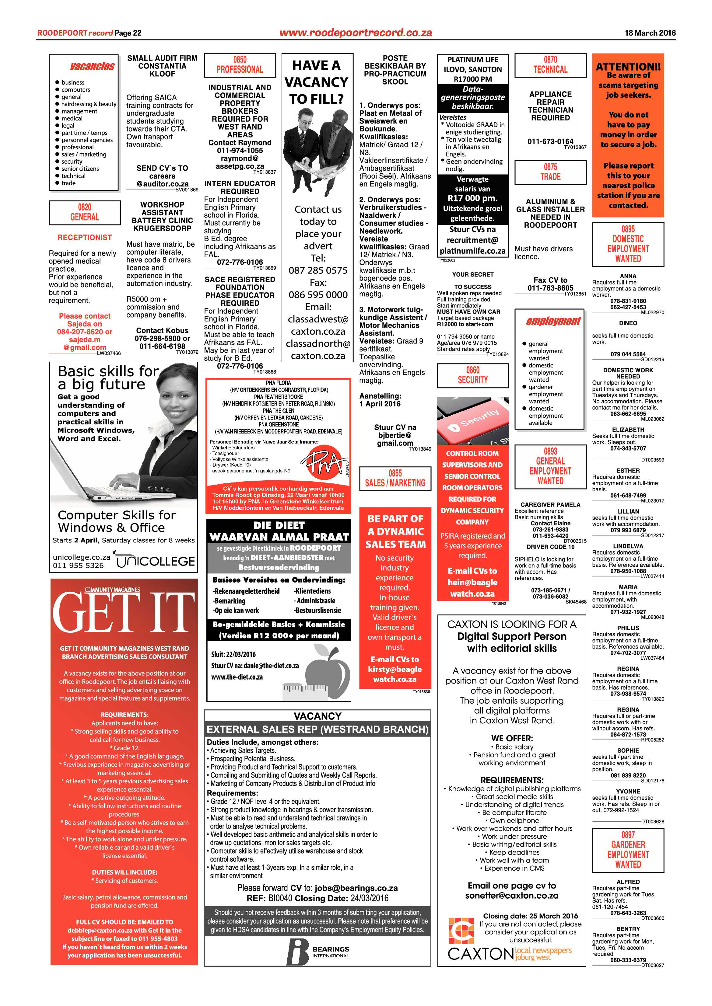 Roodepoort Record 18 March 2016 page 22