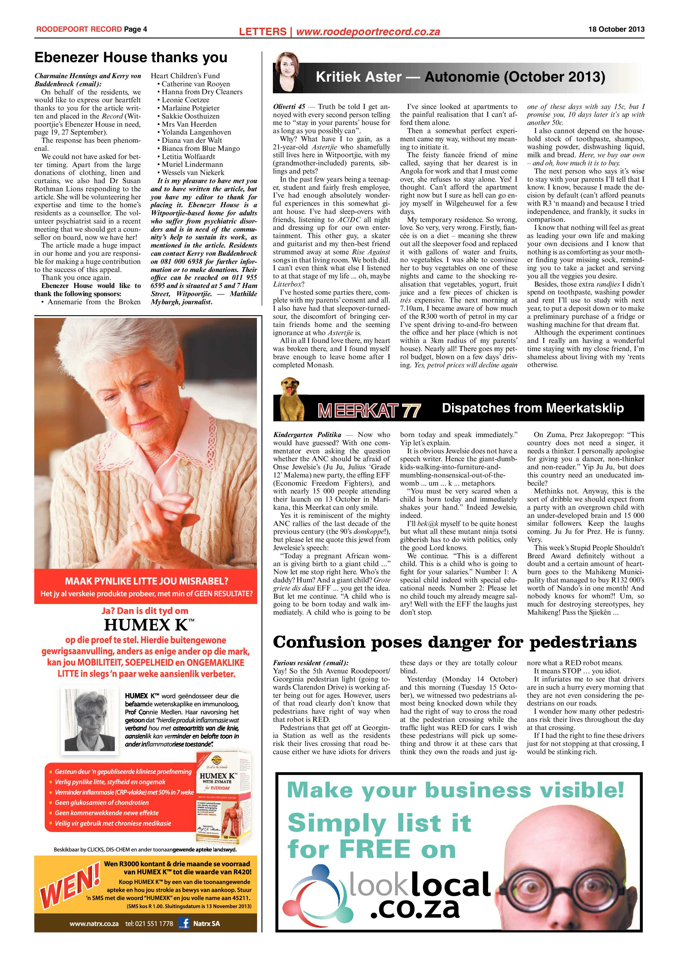 Roodepoort Record 18 October 2013 page 4