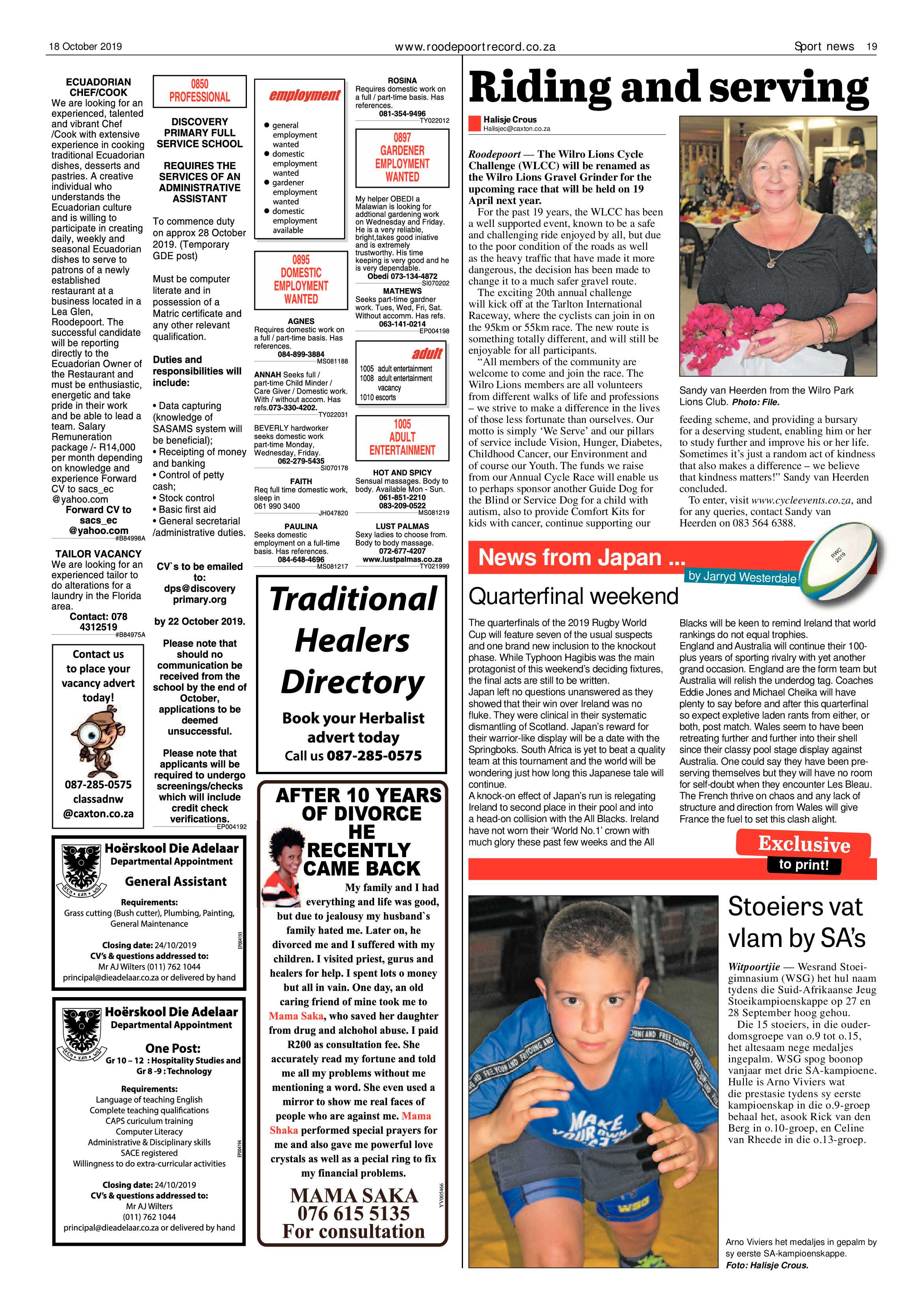 Roodepoort Record 18 October 2019 page 19