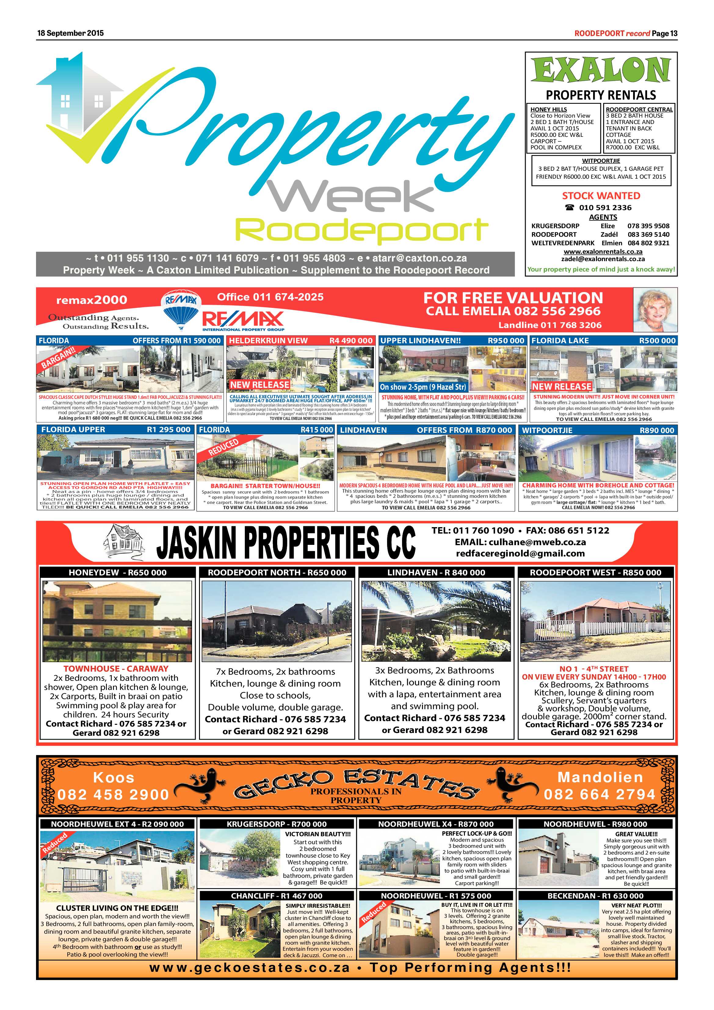 Roodepoort Record 18 September 2015 page 19