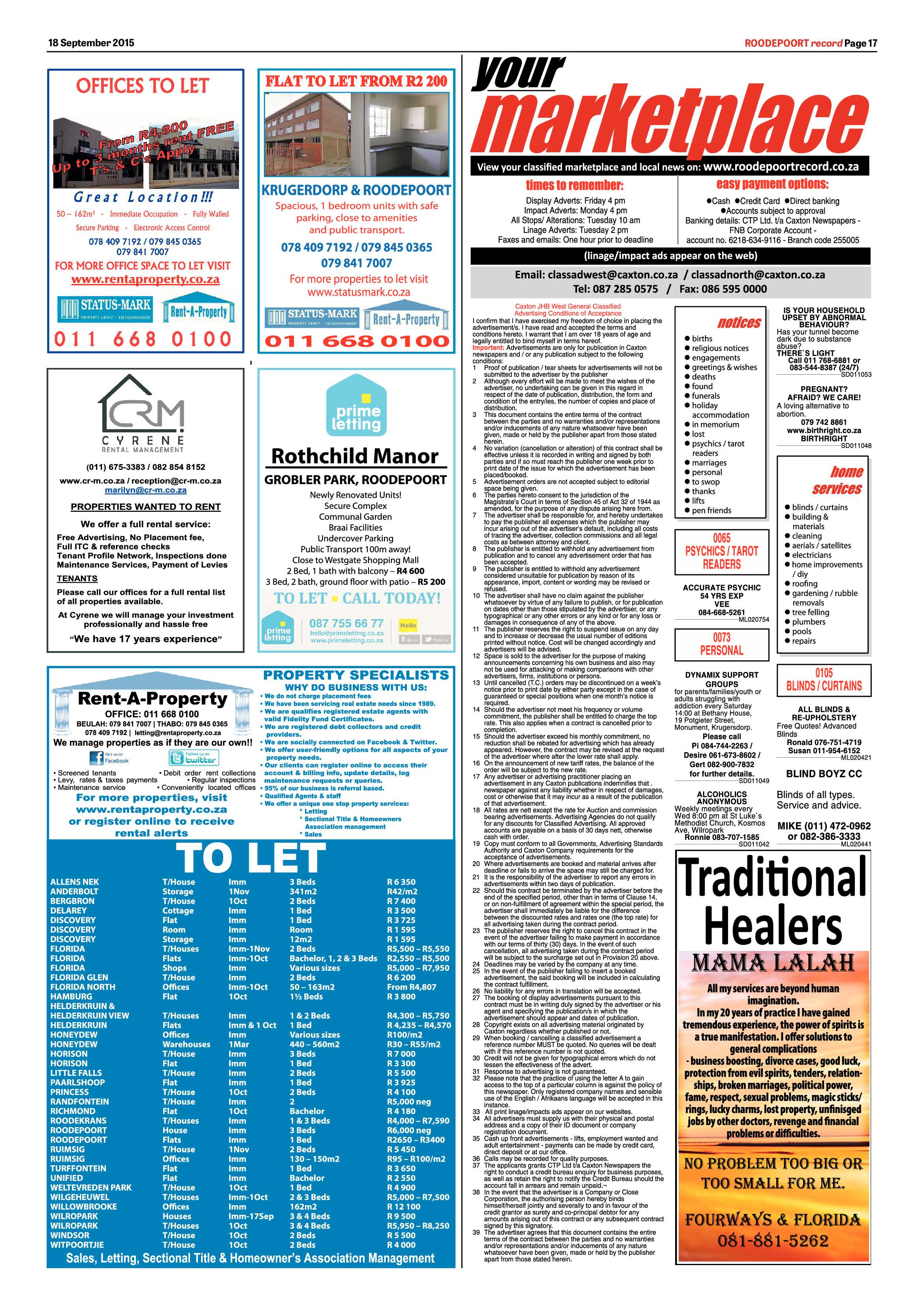 Roodepoort Record 18 September 2015 page 23