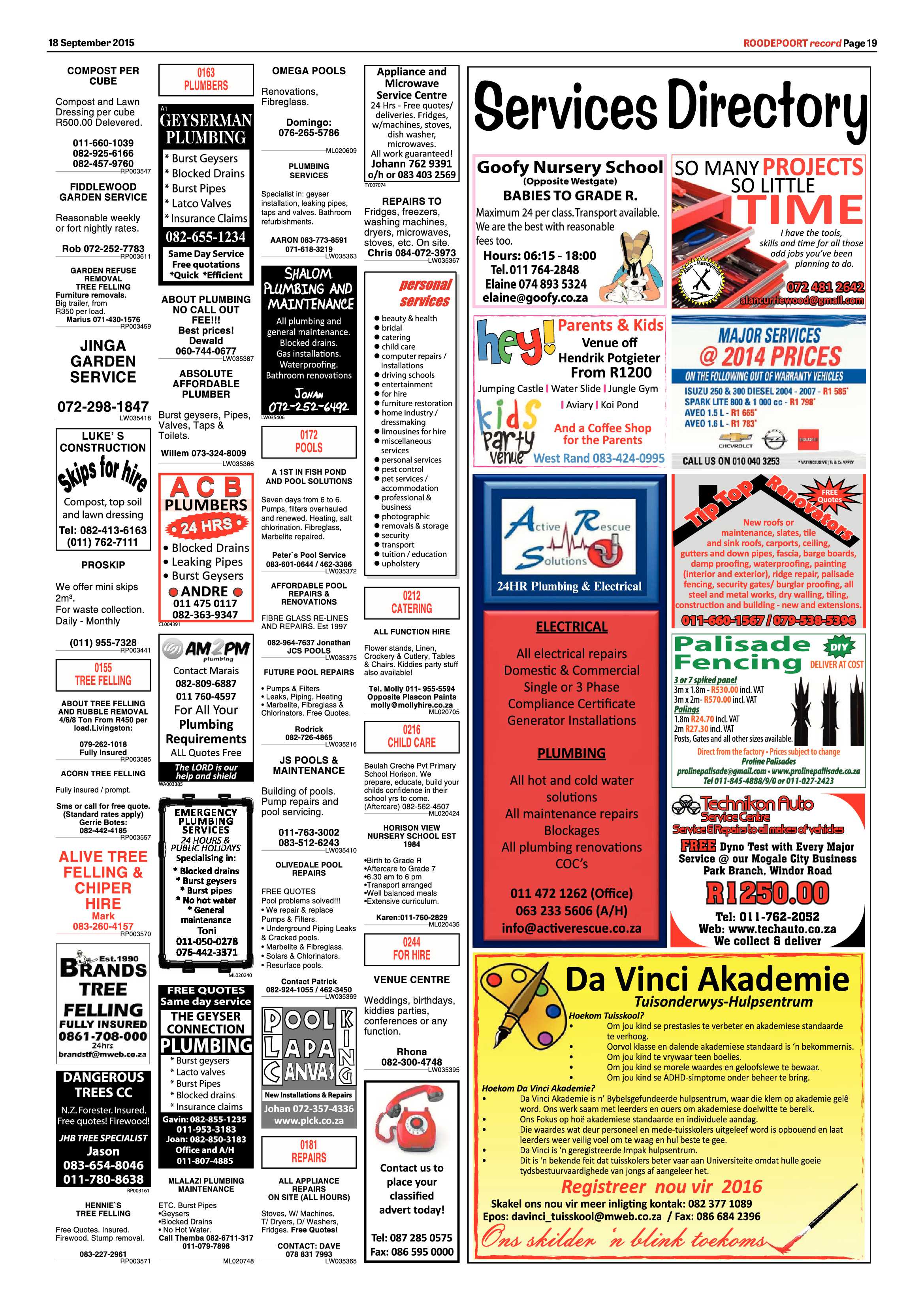 Roodepoort Record 18 September 2015 page 25