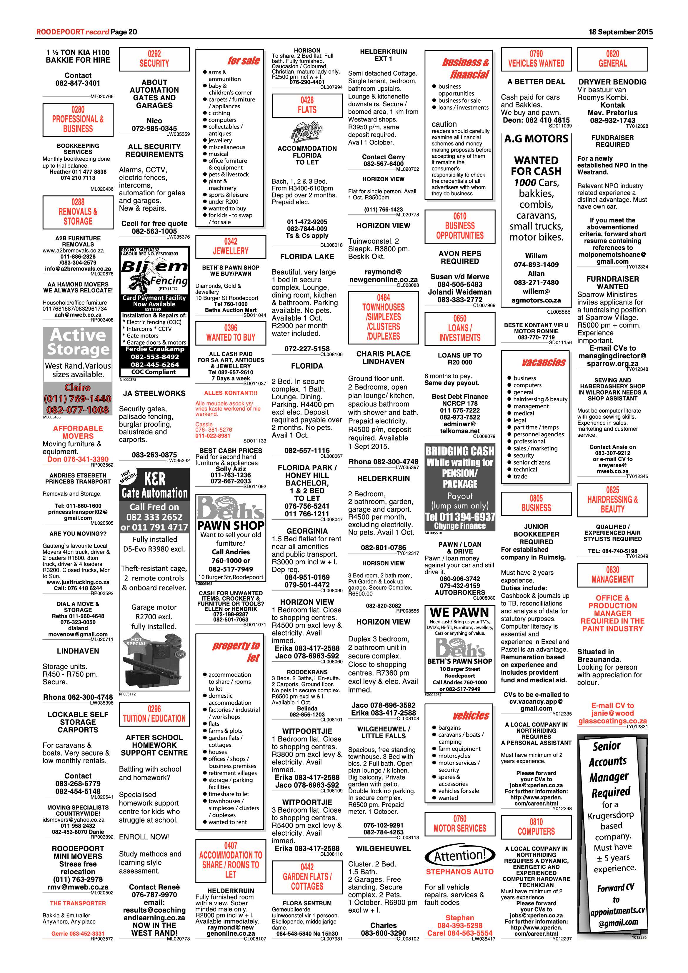 Roodepoort Record 18 September 2015 page 26