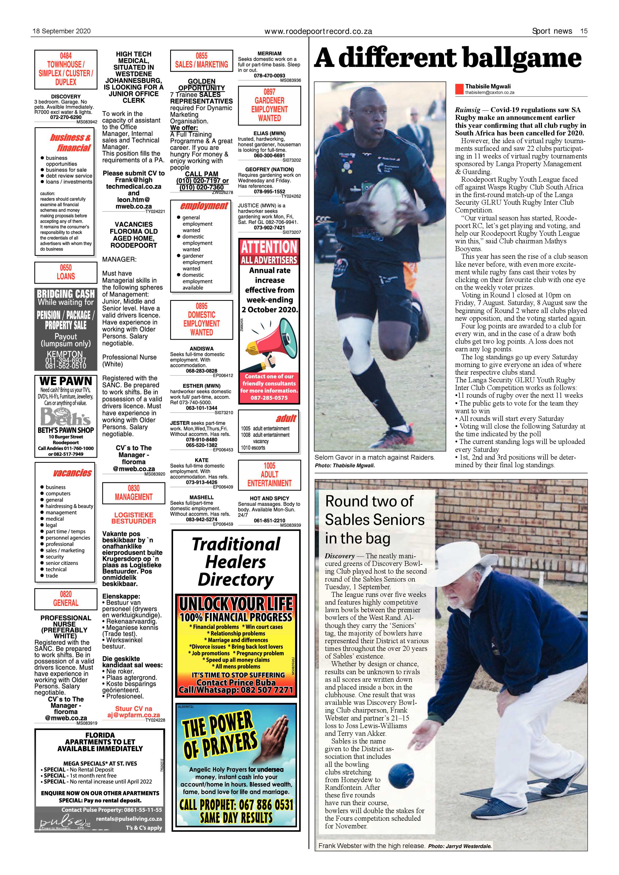 Roodepoort Record 18 September 2020 page 15