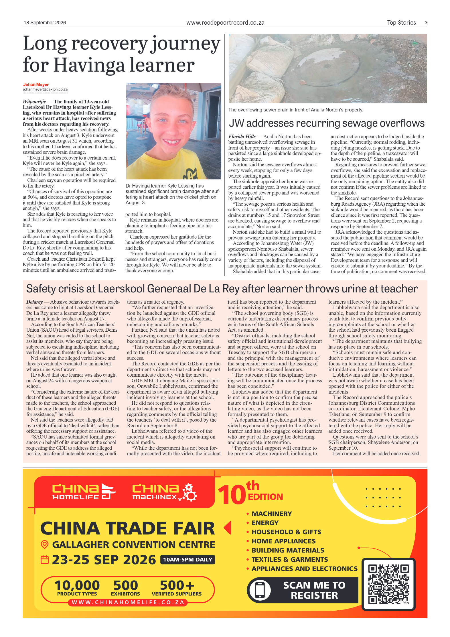 Roodepoort Record 18 September 2026 page 3