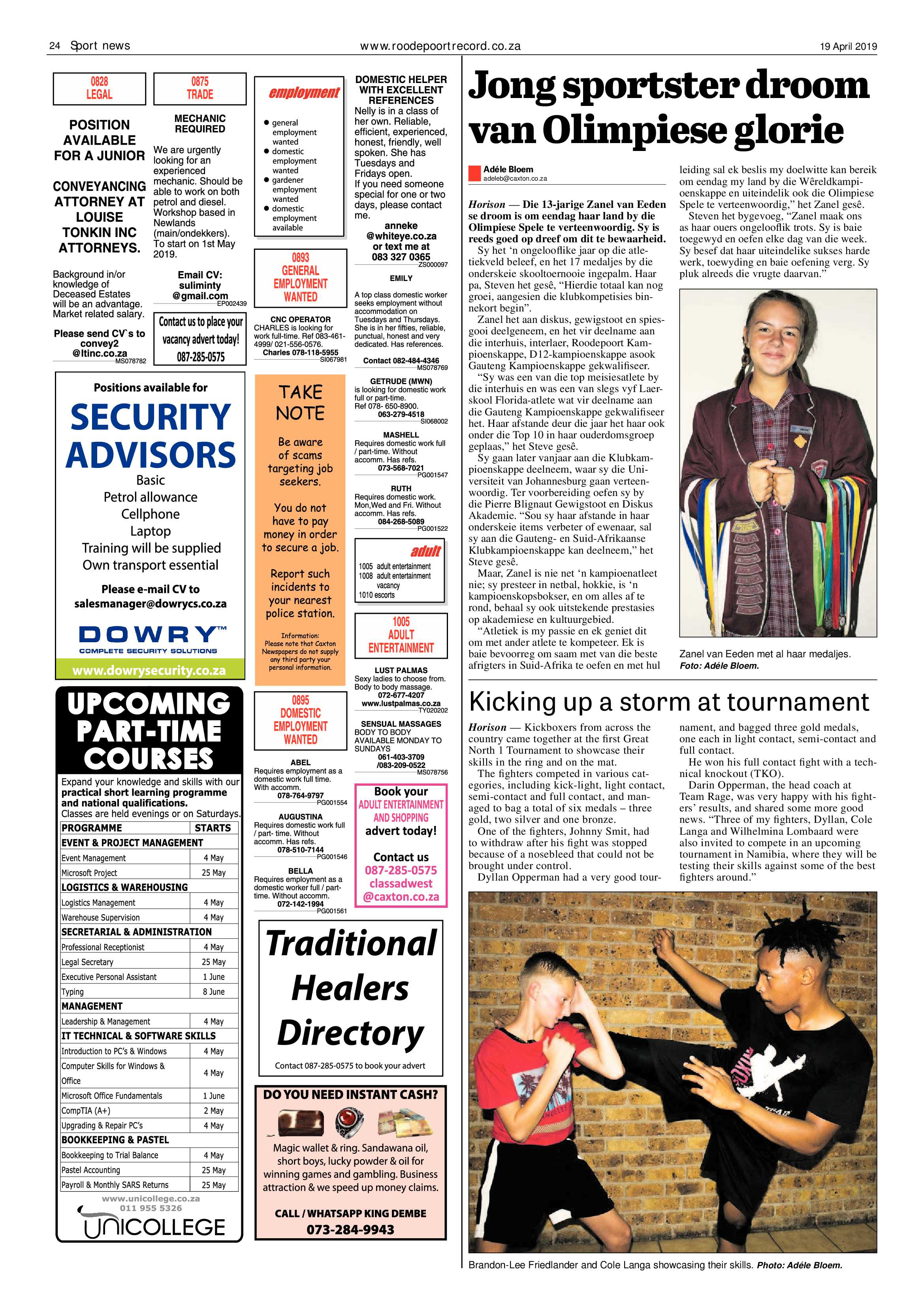 Roodepoort Record 19 April 2019 page 24