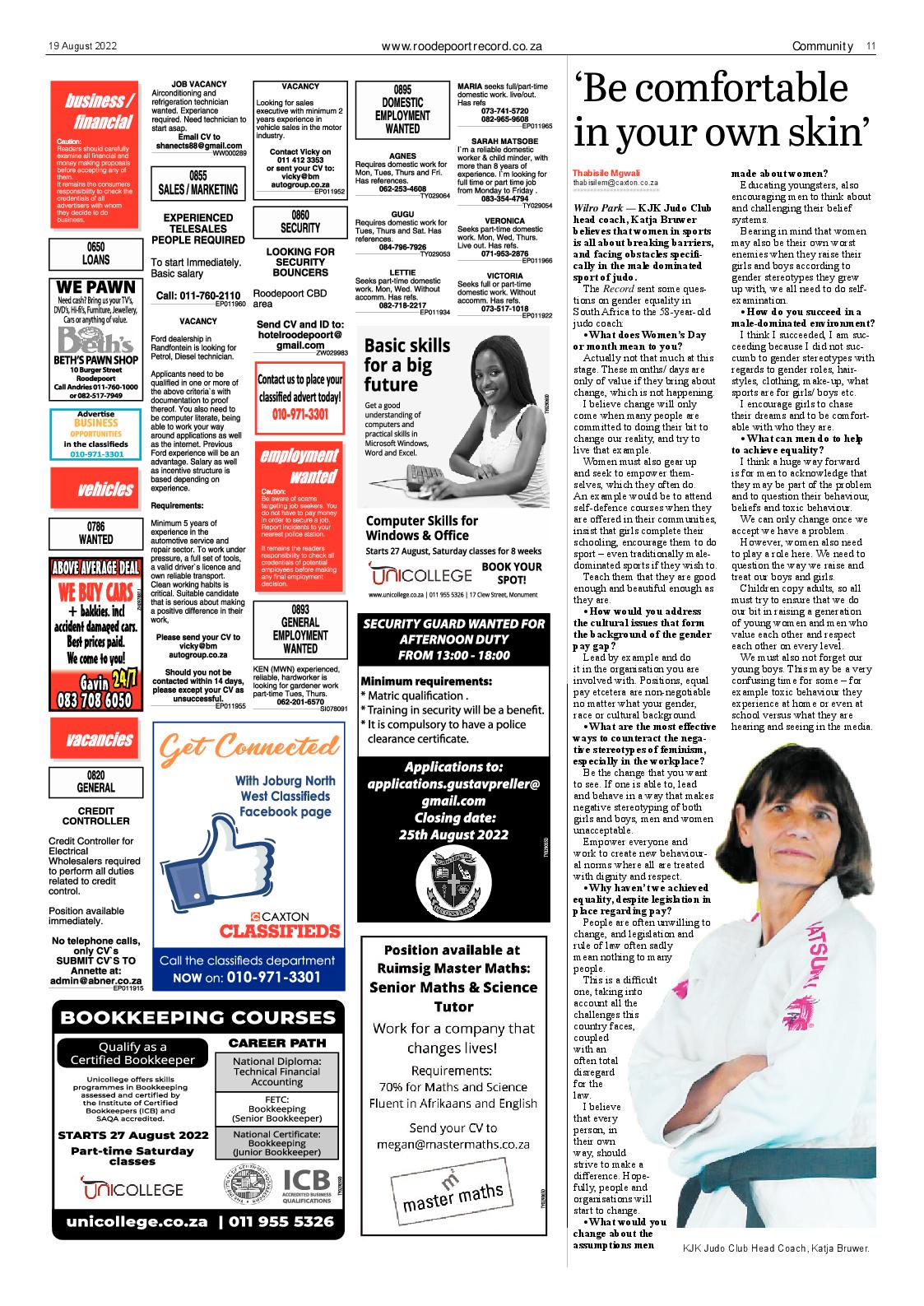 Roodepoort Record 19 August 2022 page 11