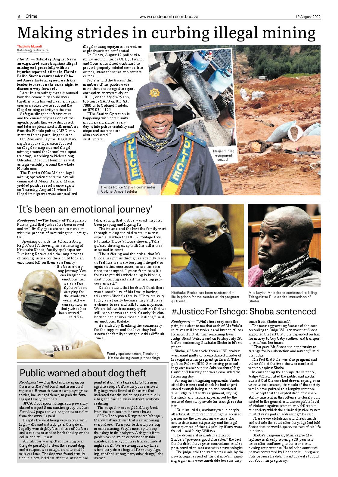 Roodepoort Record 19 August 2022 page 8