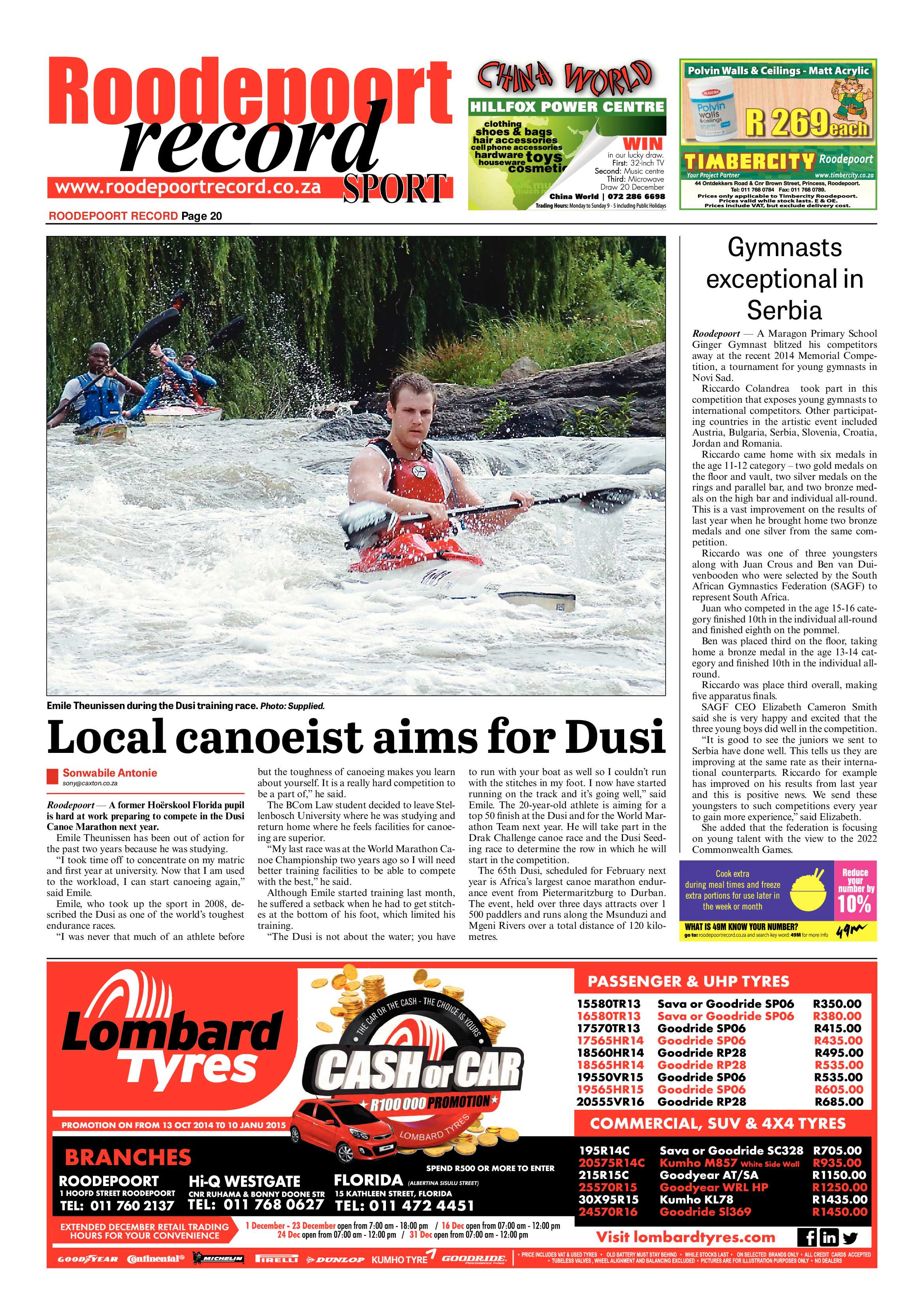 Roodepoort Record 19 December 2015 page 20