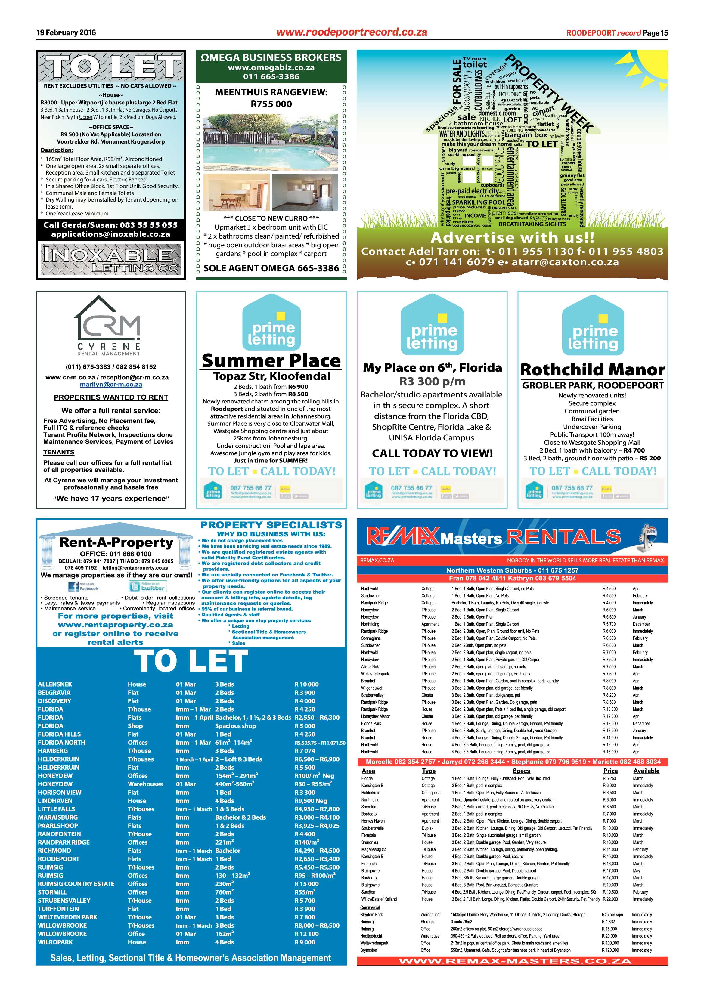 Roodepoort Record 19 February 2016 page 15